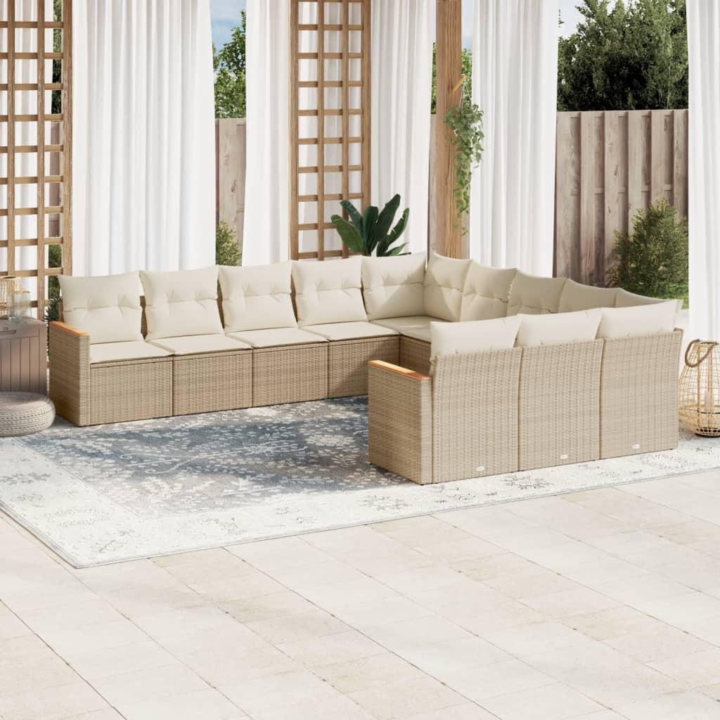 VidaXL Garten sofagarnitur poly-rattan