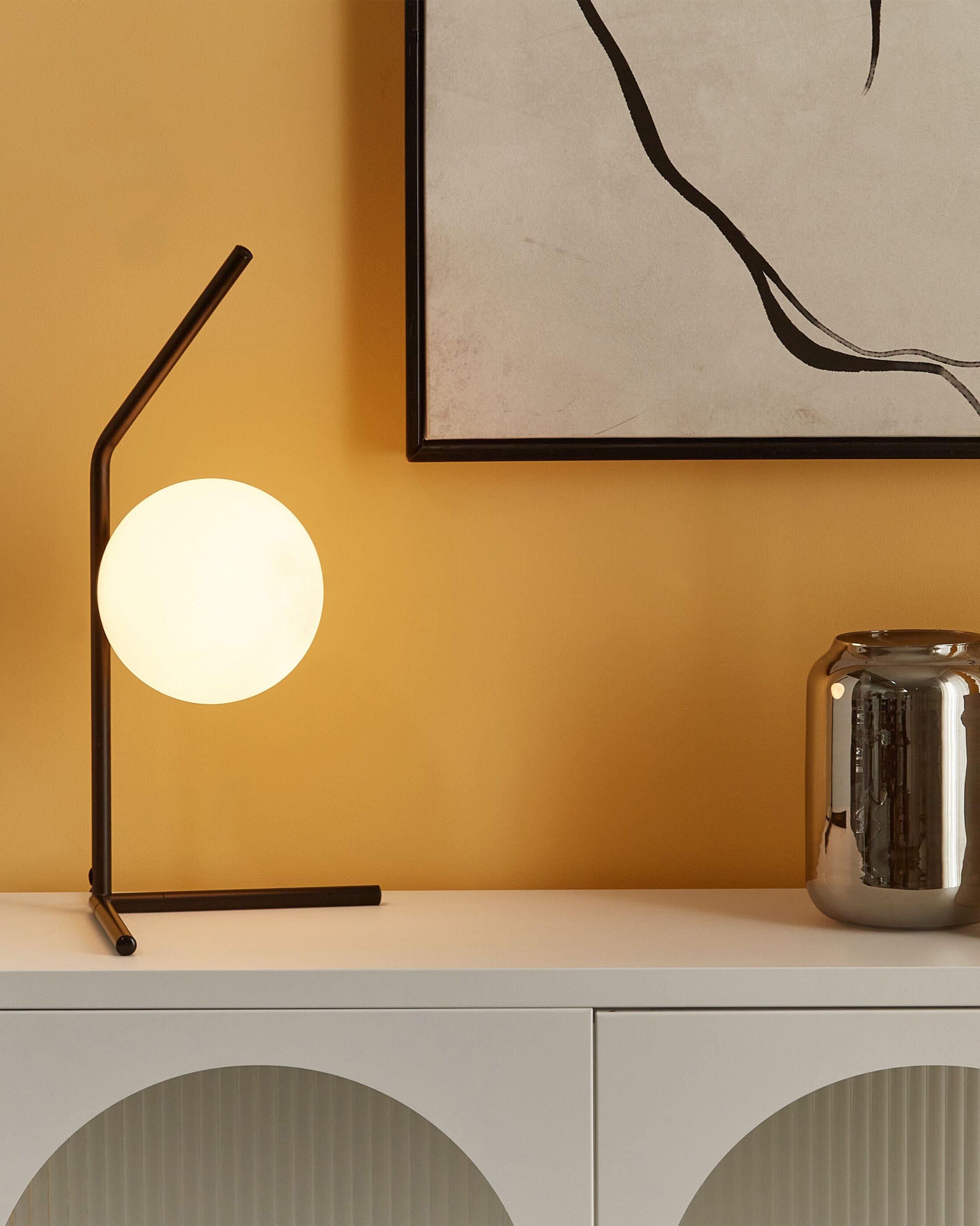 Beliani Tischleuchte aus Glas Modern WAPITI