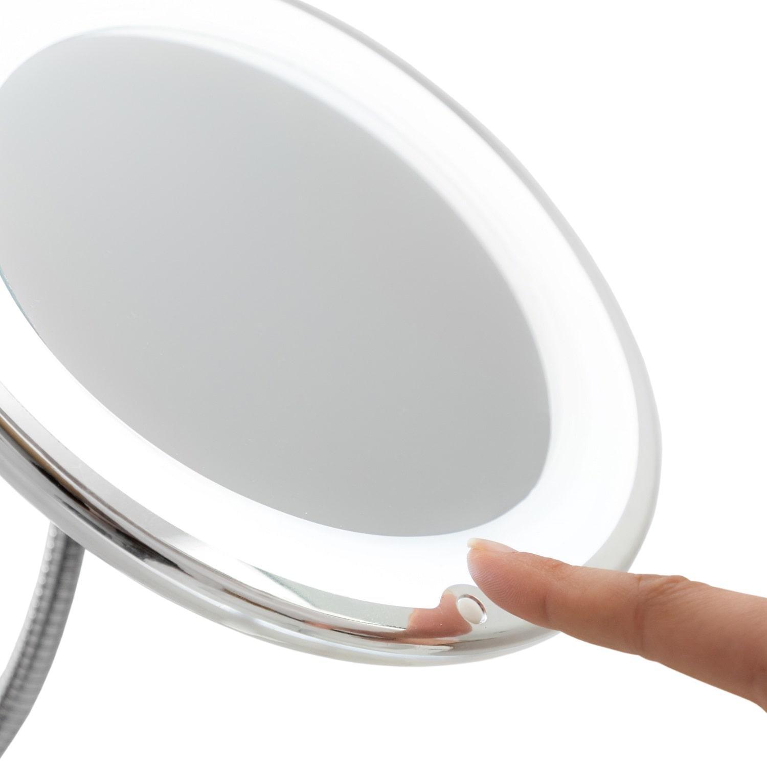 InnovaGoods Schminkspiegel mit Lupe und LED