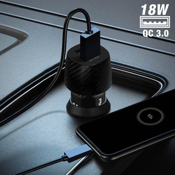 Akashi 20W Autoladegerät 2x USB QC 3.0 + 1x USB-C Power Delivery