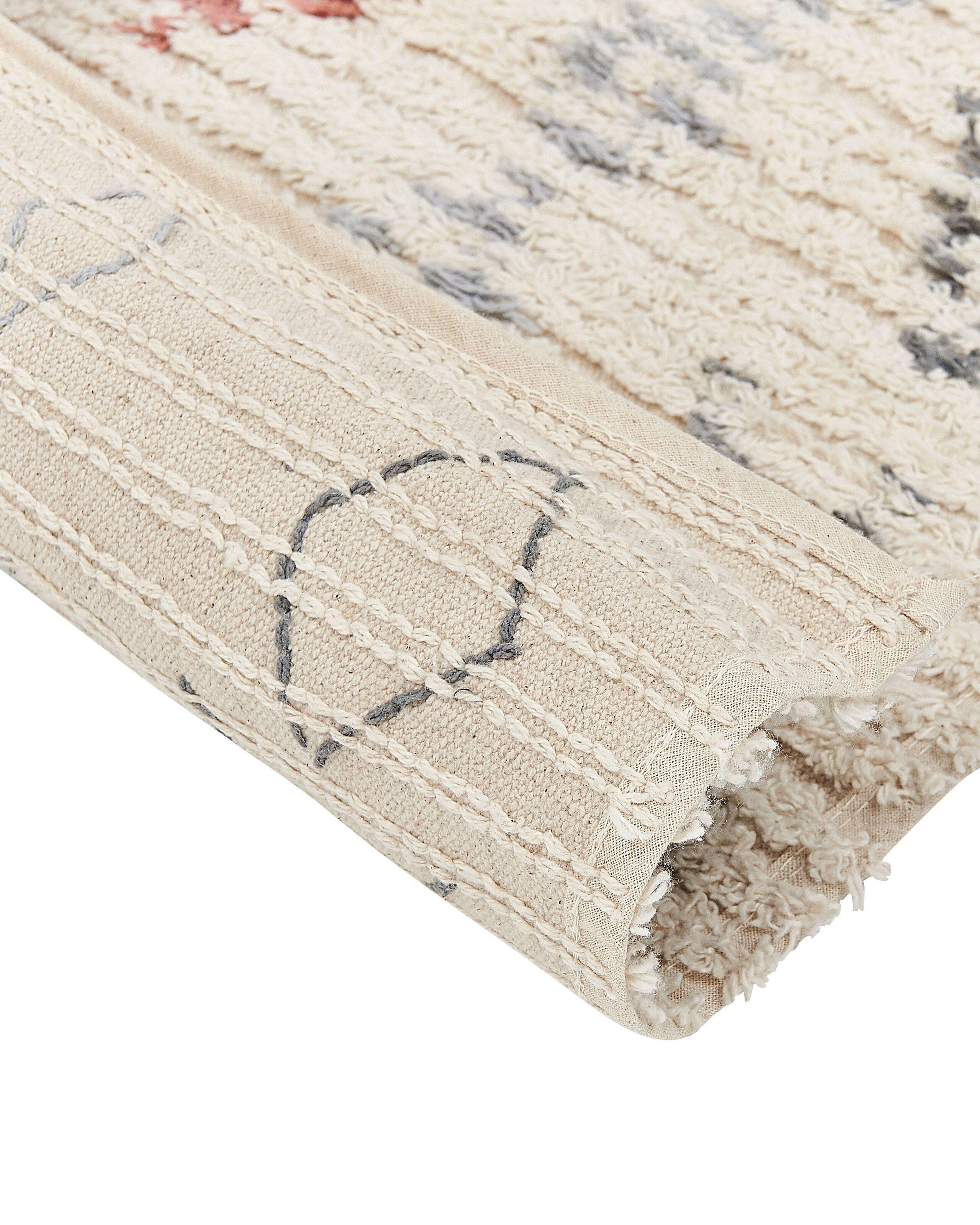 Beliani Teppich aus Baumwolle Boho DISPUR