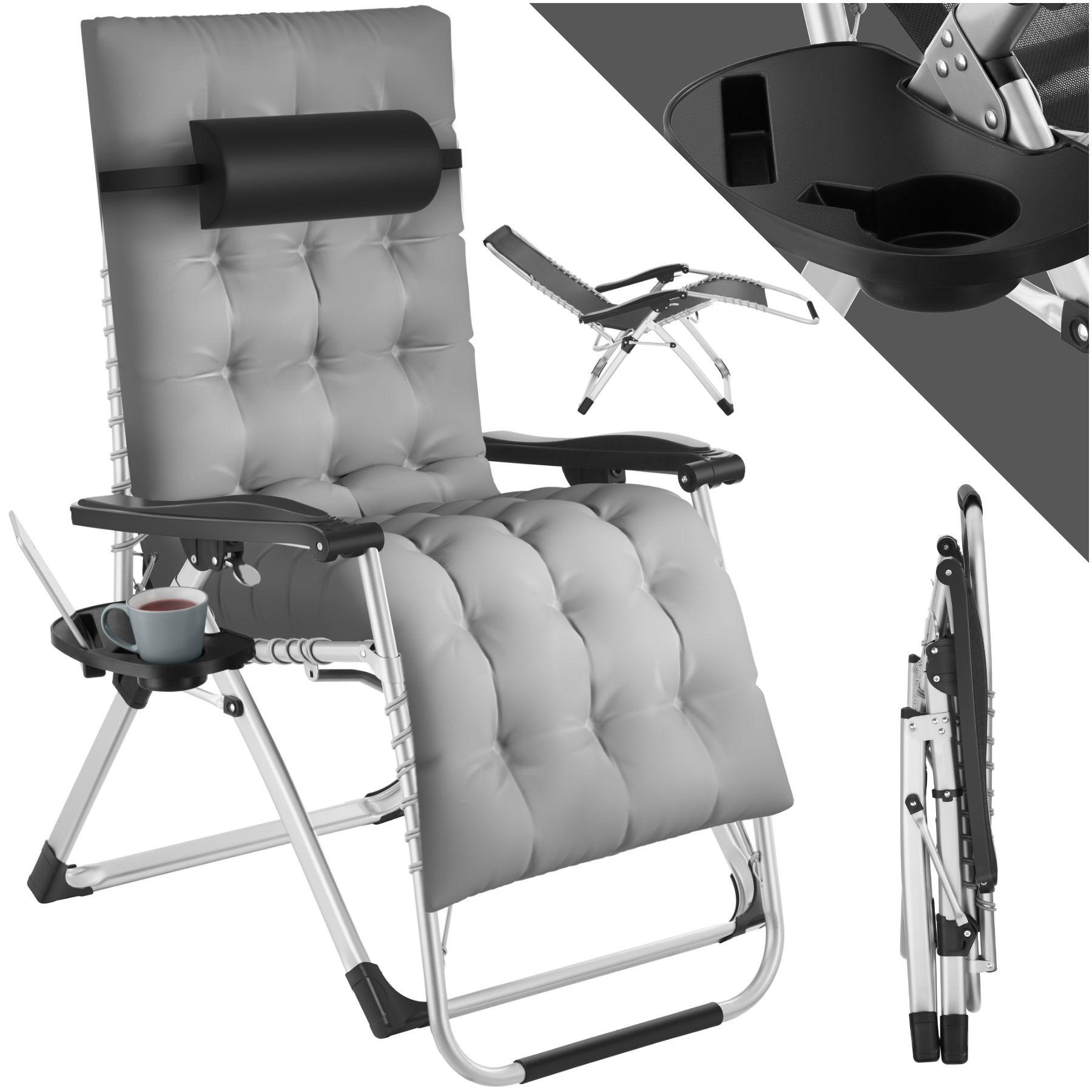 Tectake Sonnenliege Cloud klappbar, stufenlos verstellbar