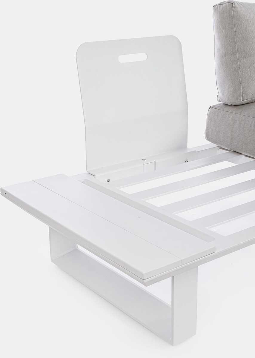 mutoni Garten Ecksitzgruppe Konnor mit Kissen weiss