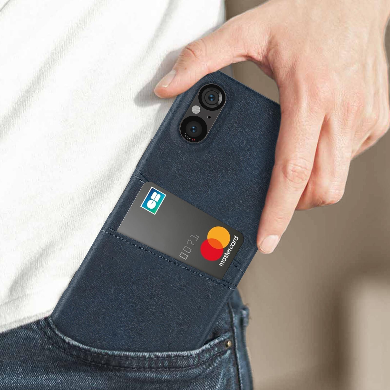 Avizar Sony Xperia 5 V Kartenhülle Blau