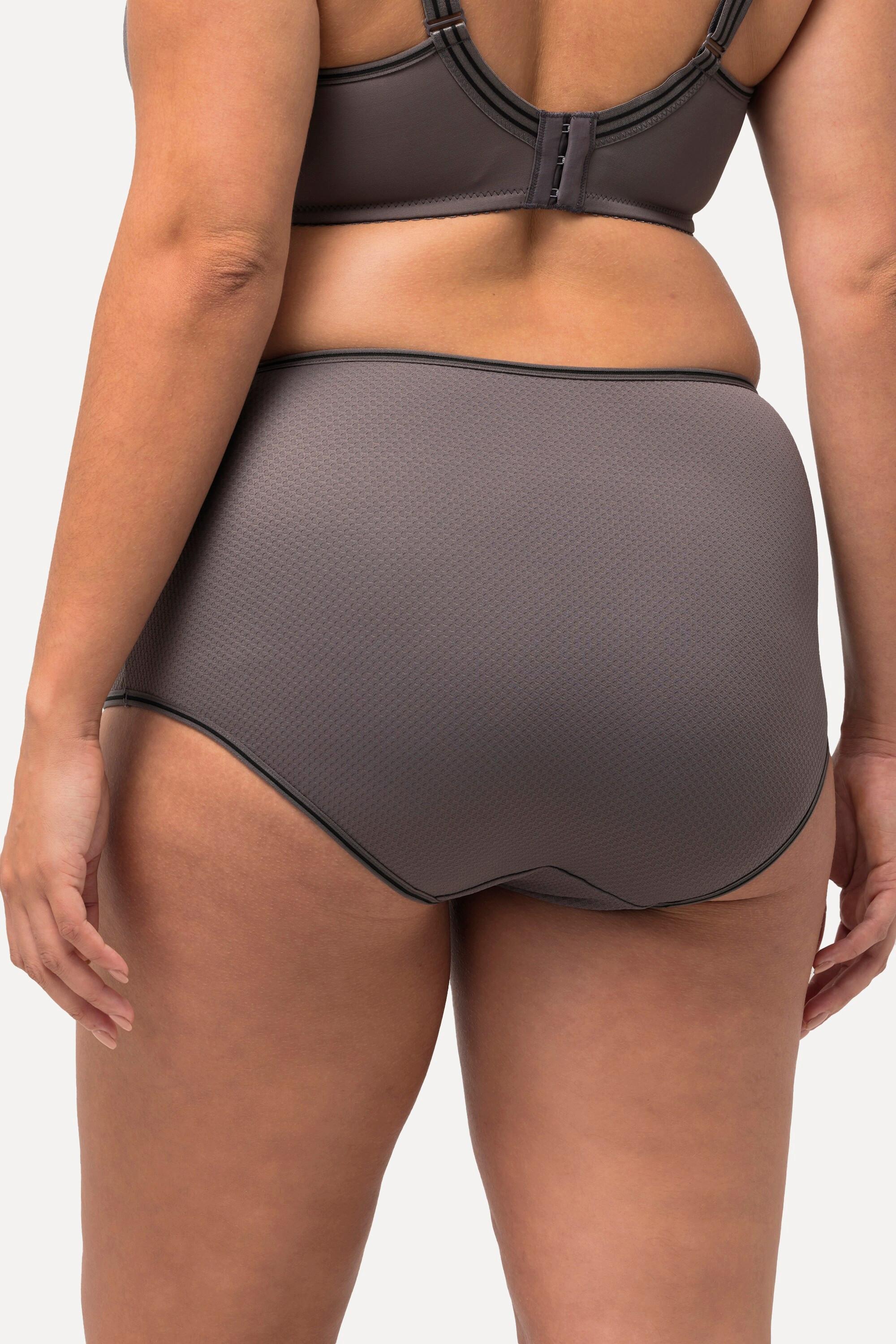 Ulla Popken Midislip, Jacquard-Muster, Streifen