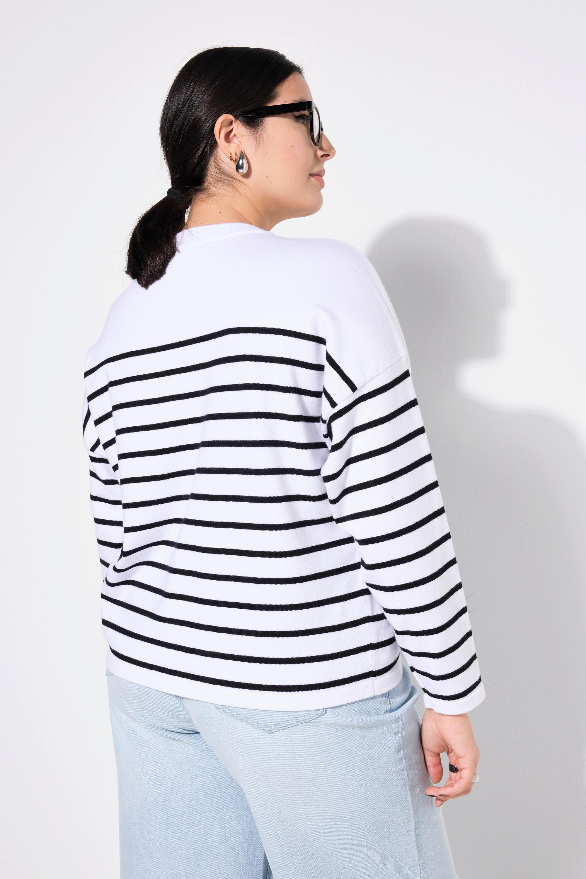 Studio Untold Pullover, oversized, Bretonstreifen, Statement