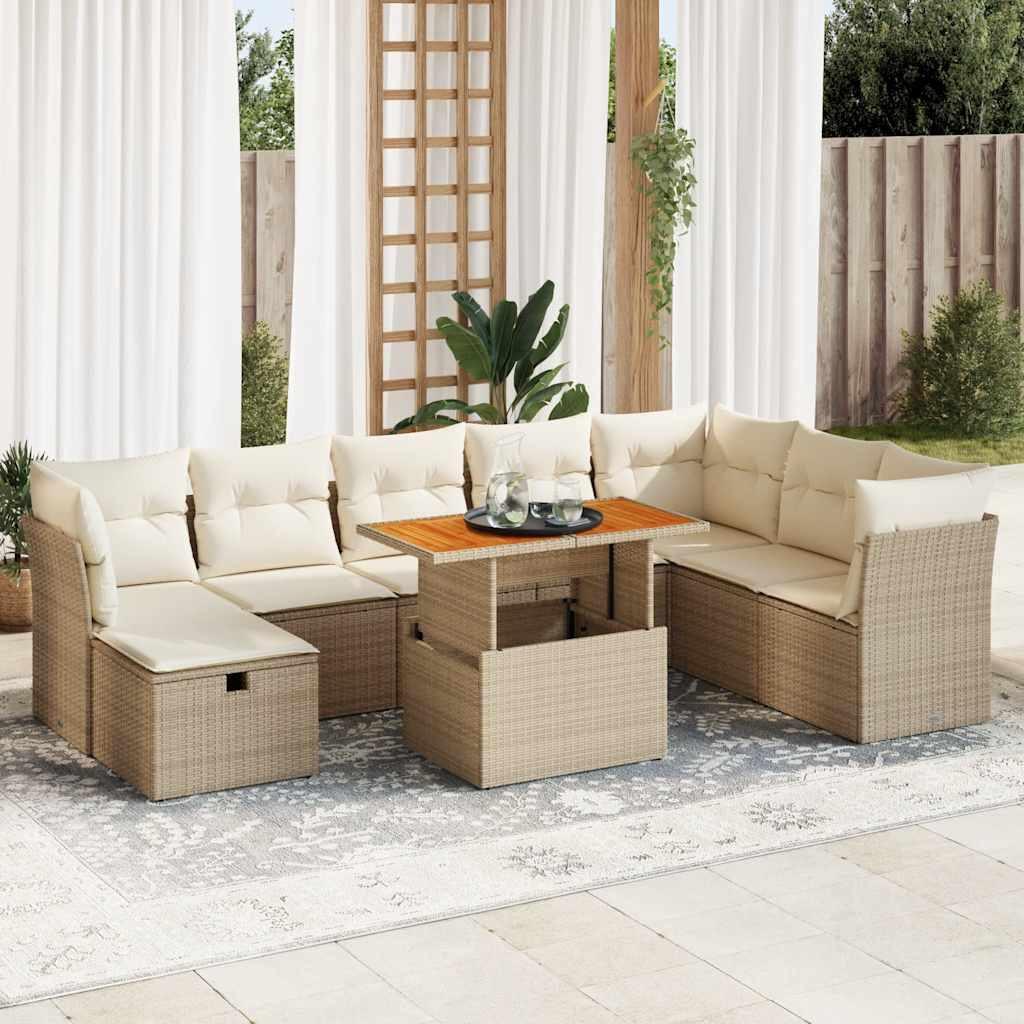 VidaXL Garten sofagarnitur poly-rattan
