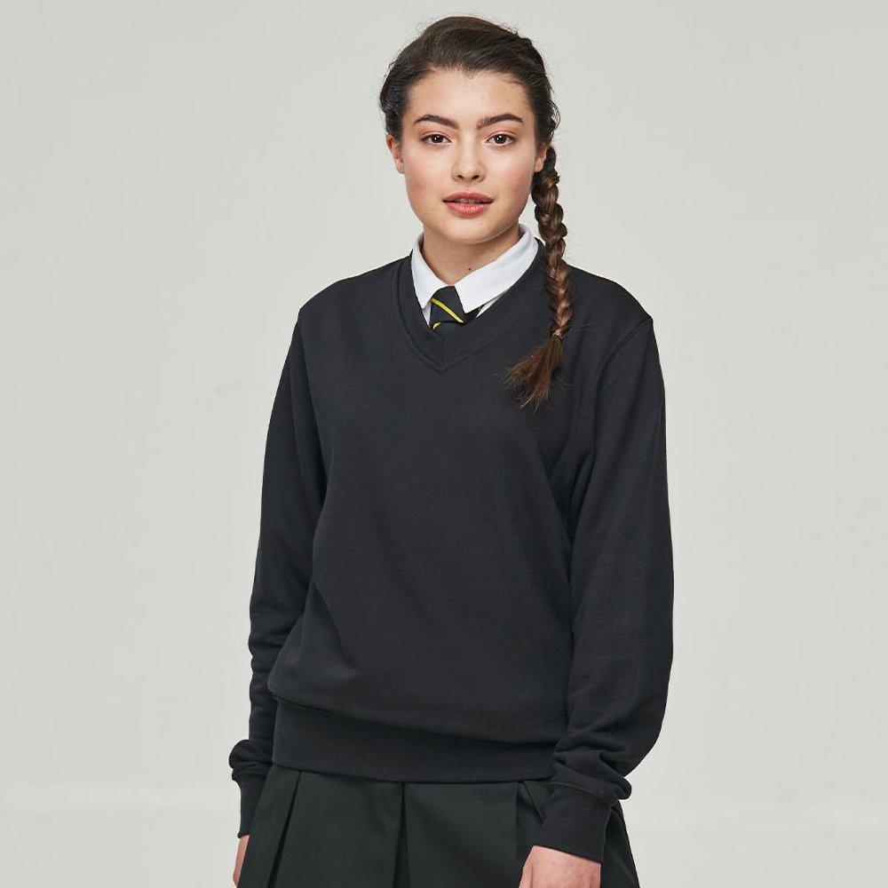 AWDis Academy Sweatshirt, VAusschnitt