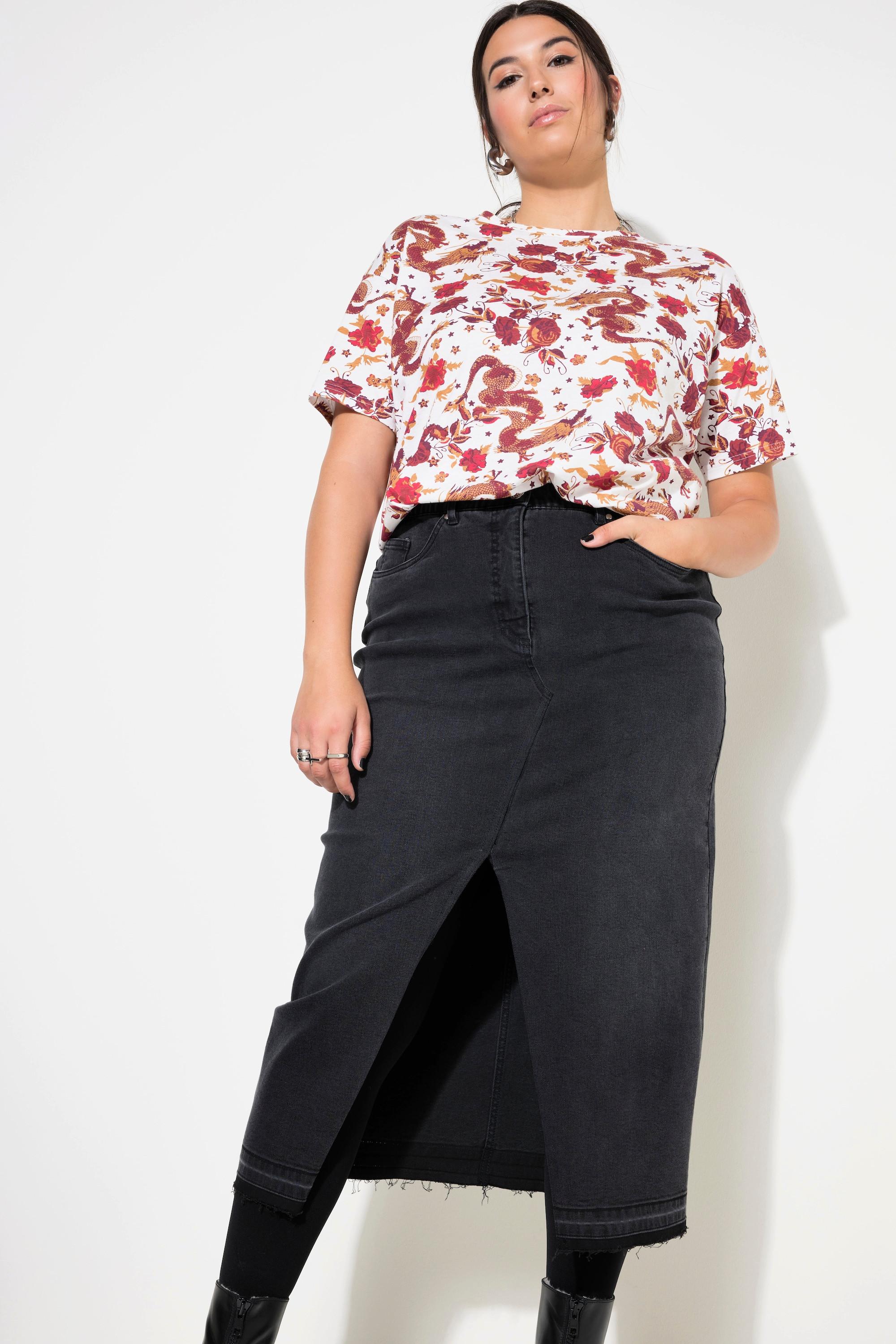 Studio Untold Jeansrock, A-Line, 5-Pocket, Schlitz vorne