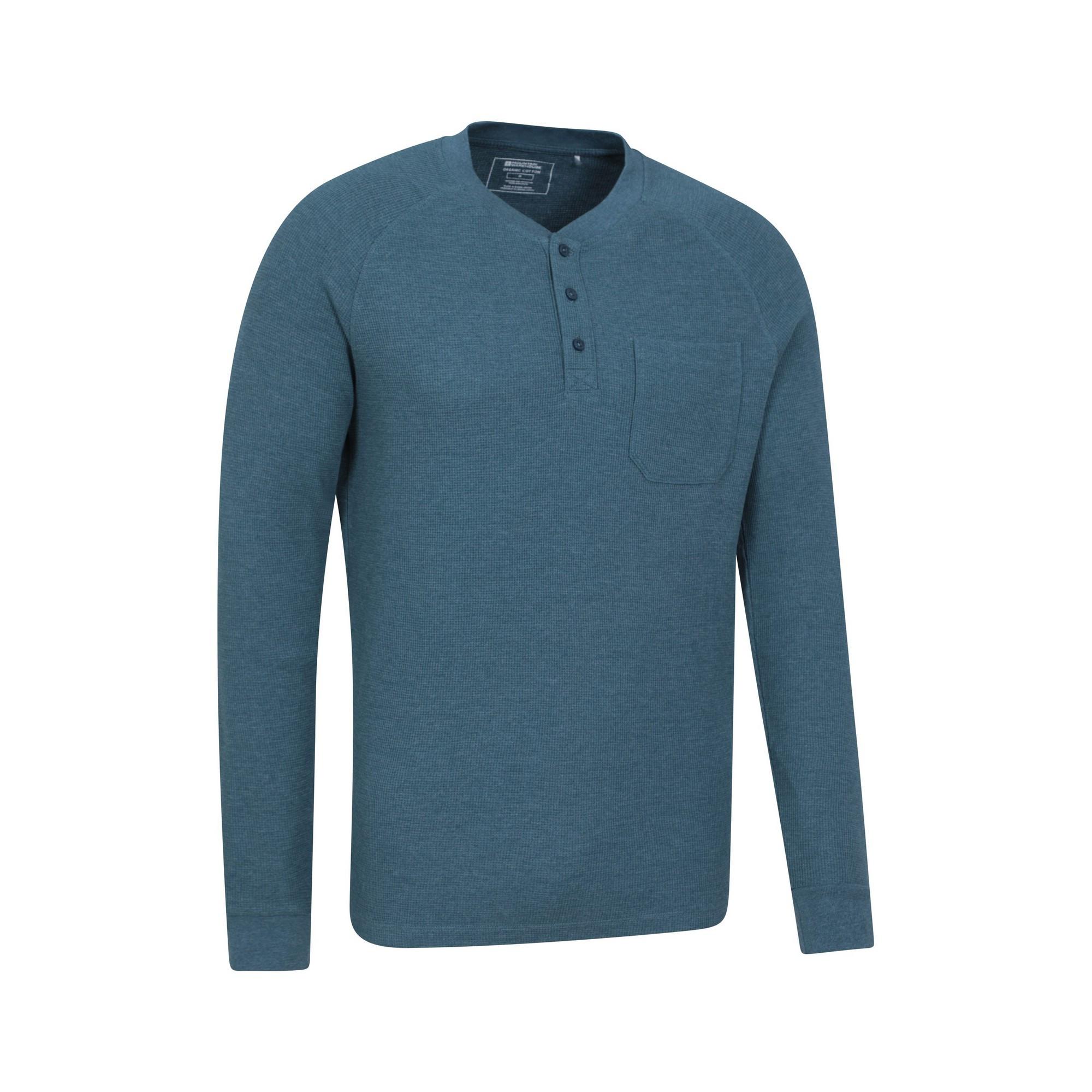 Mountain Warehouse Selby Henley Kragen Langarm T-Shirt