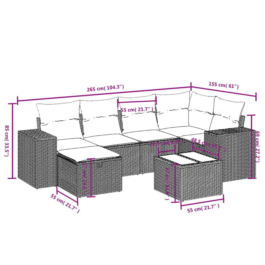 VidaXL Garten sofagarnitur poly-rattan