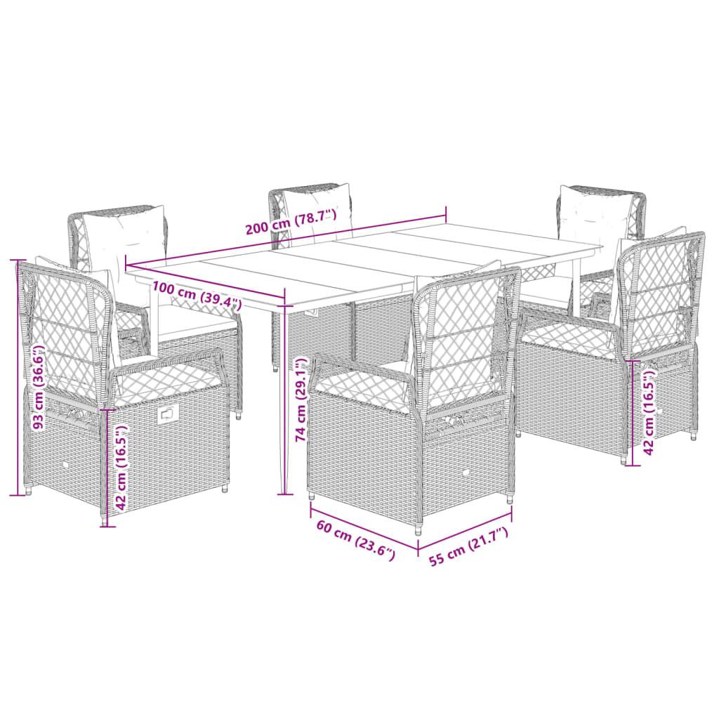 VidaXL Garten essgruppe poly-rattan