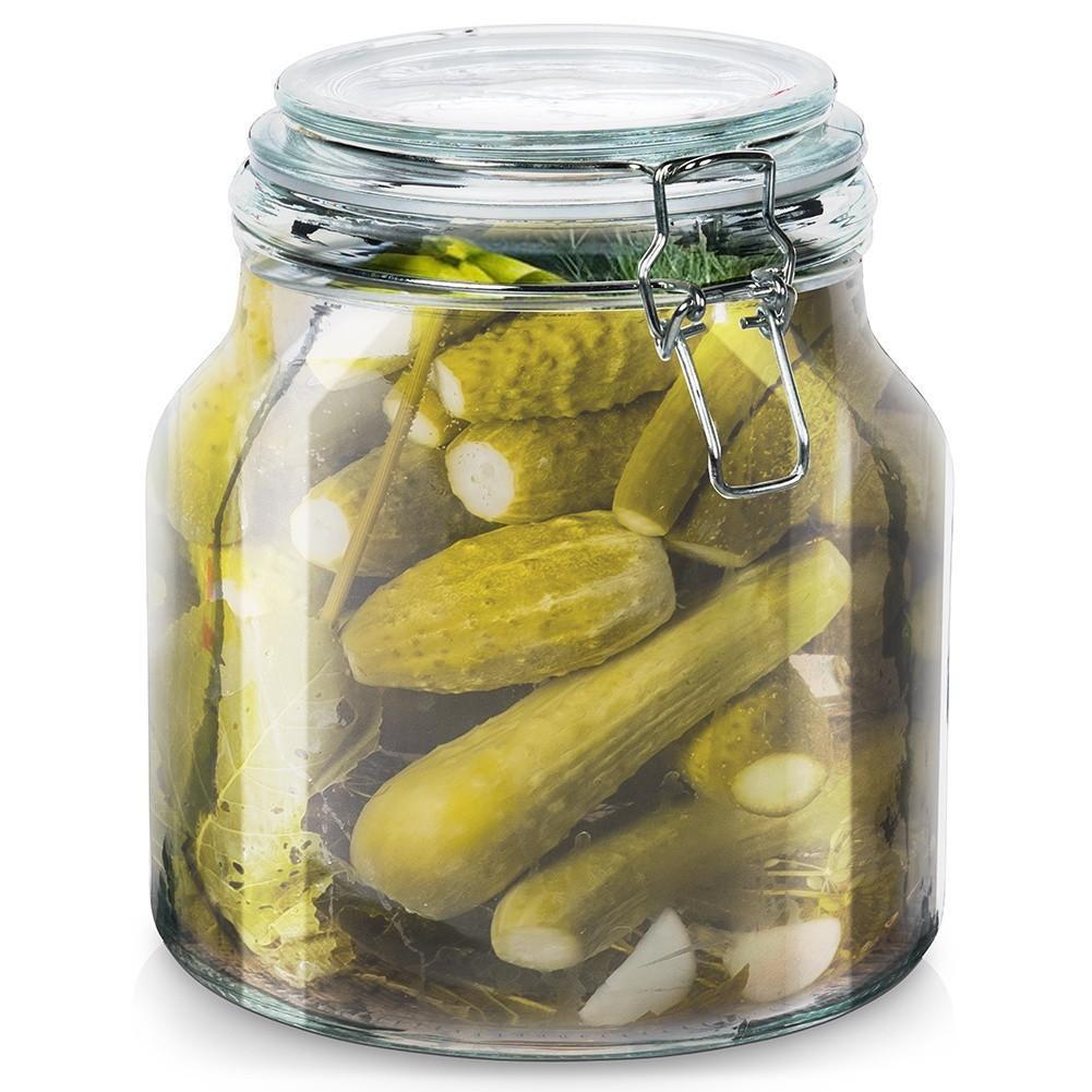 Orion Glasgefäß mit Herzmuster und luftdichtem Patentverschluss