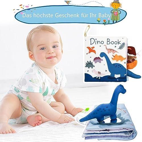 Activity-board 3D Babybuch Babyspielzeug von 0 3 6 12+ Monate, Dinosaurier Spielzeug 1 Jahr