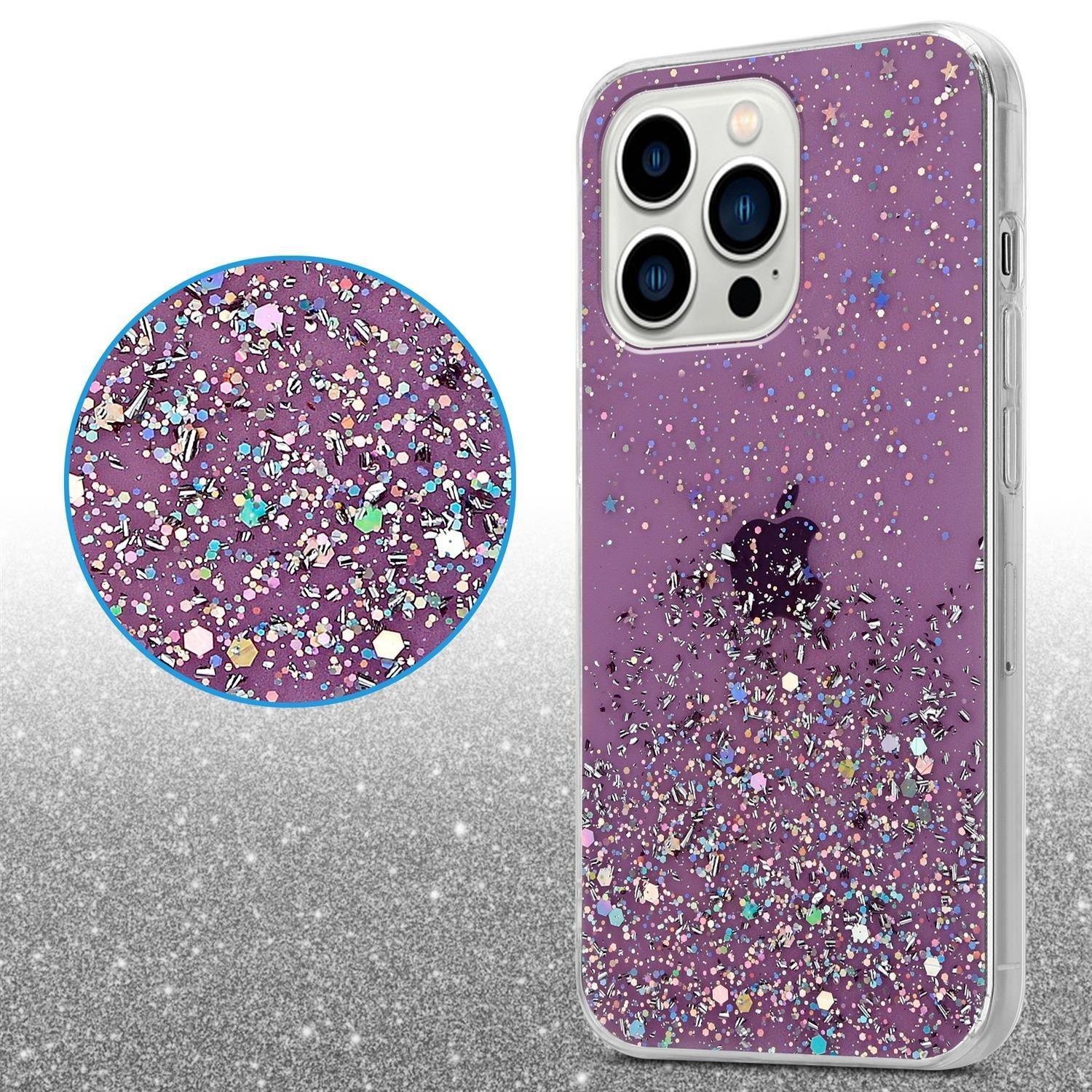 Cadorabo Hülle für Apple iPhone 13 PRO TPU Silikon mit funkelnden Glitter