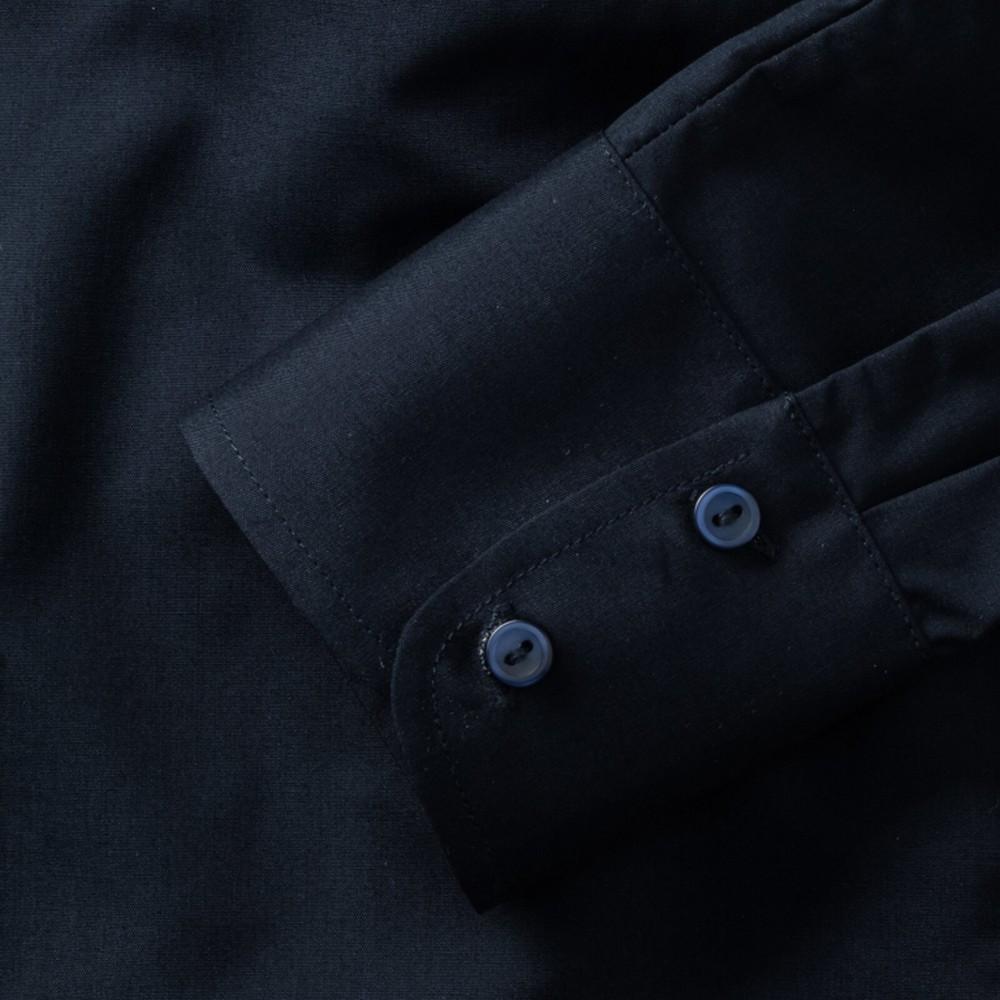 Russell Collection Popelin Langarm Pflegeleichte Taillierte Bluse