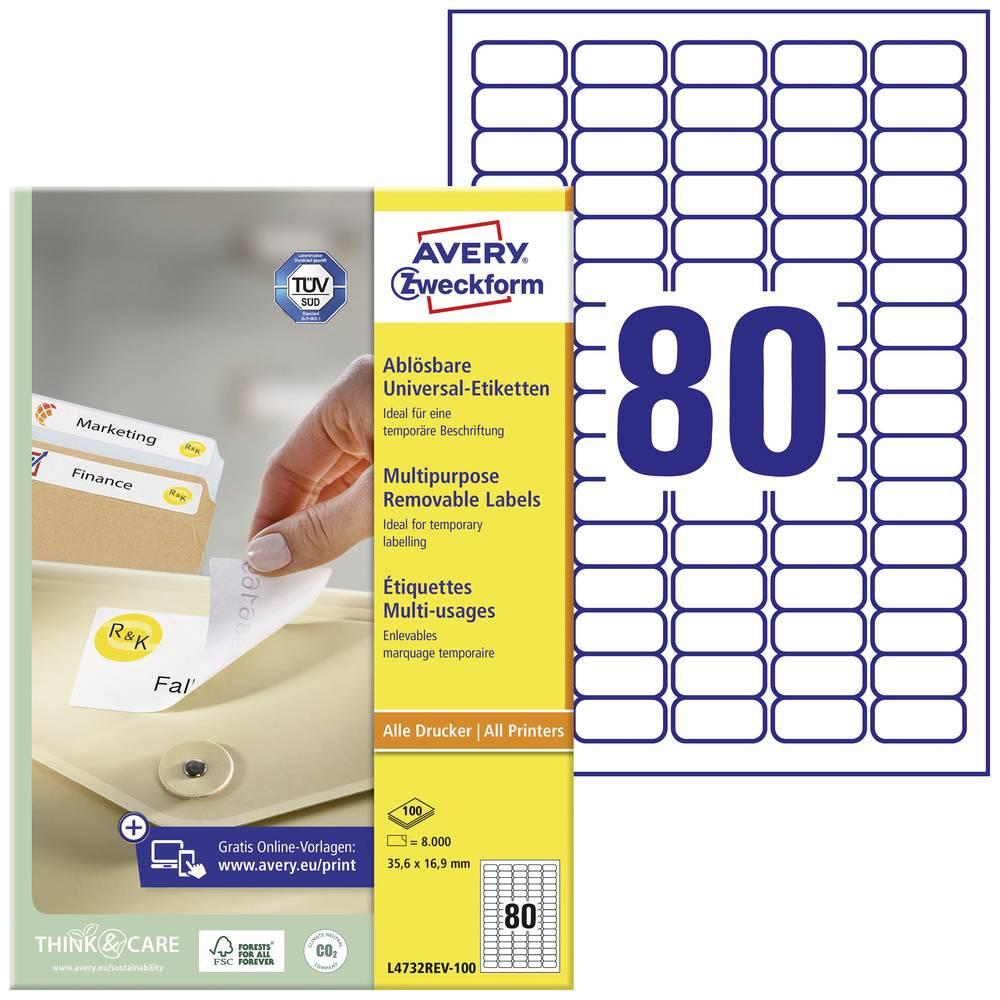 Avery-Zweckform AVERY ZWECKFORM Universaletiketten 35,6x16,9mm, 8000S.