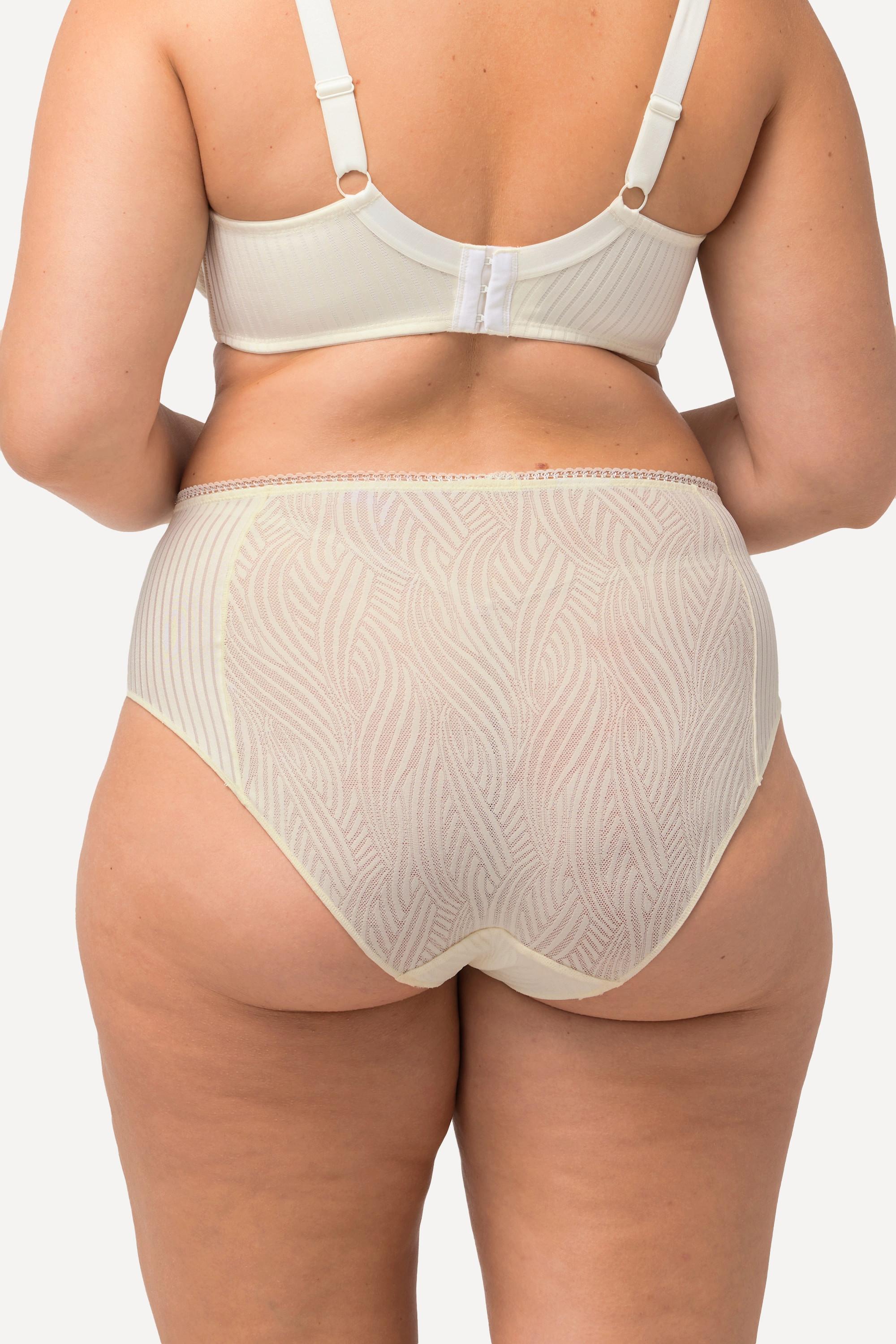 Ulla Popken Midislip, Rippjersey, Spitzeneinsatz