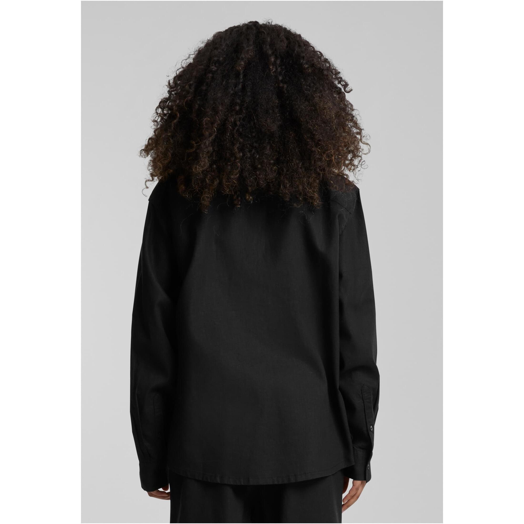 URBAN CLASSICS oversize leinenmix-hemd für damen