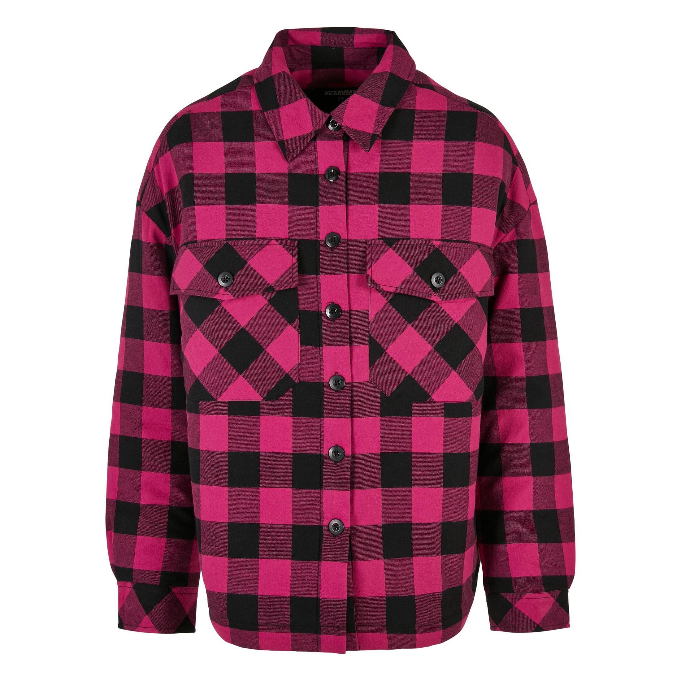 URBAN CLASSICS gepolstertes überhemd aus flanell, damen