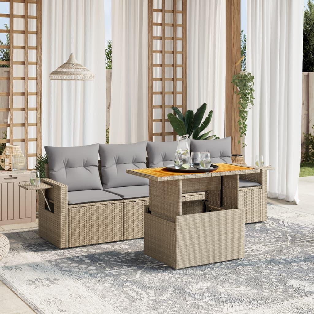 VidaXL Garten sofagarnitur poly-rattan
