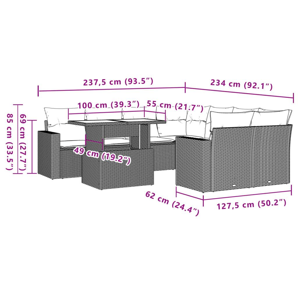 VidaXL Garten sofagarnitur poly-rattan