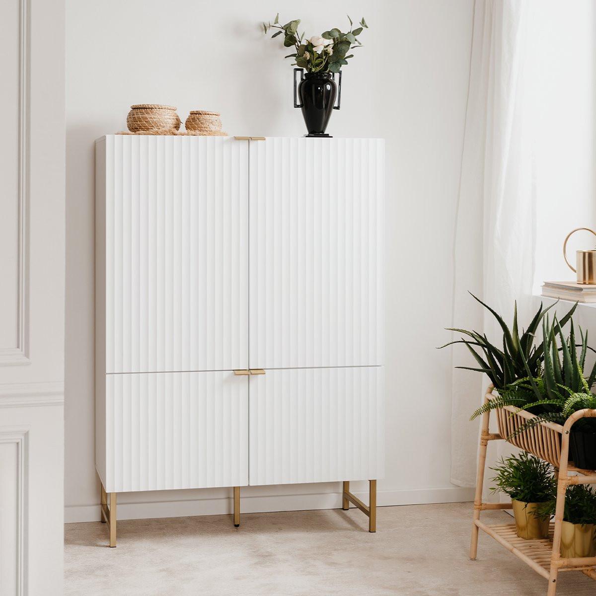 Calicosy Highboard 4 Türen L100 x H142 cm - Glasgow