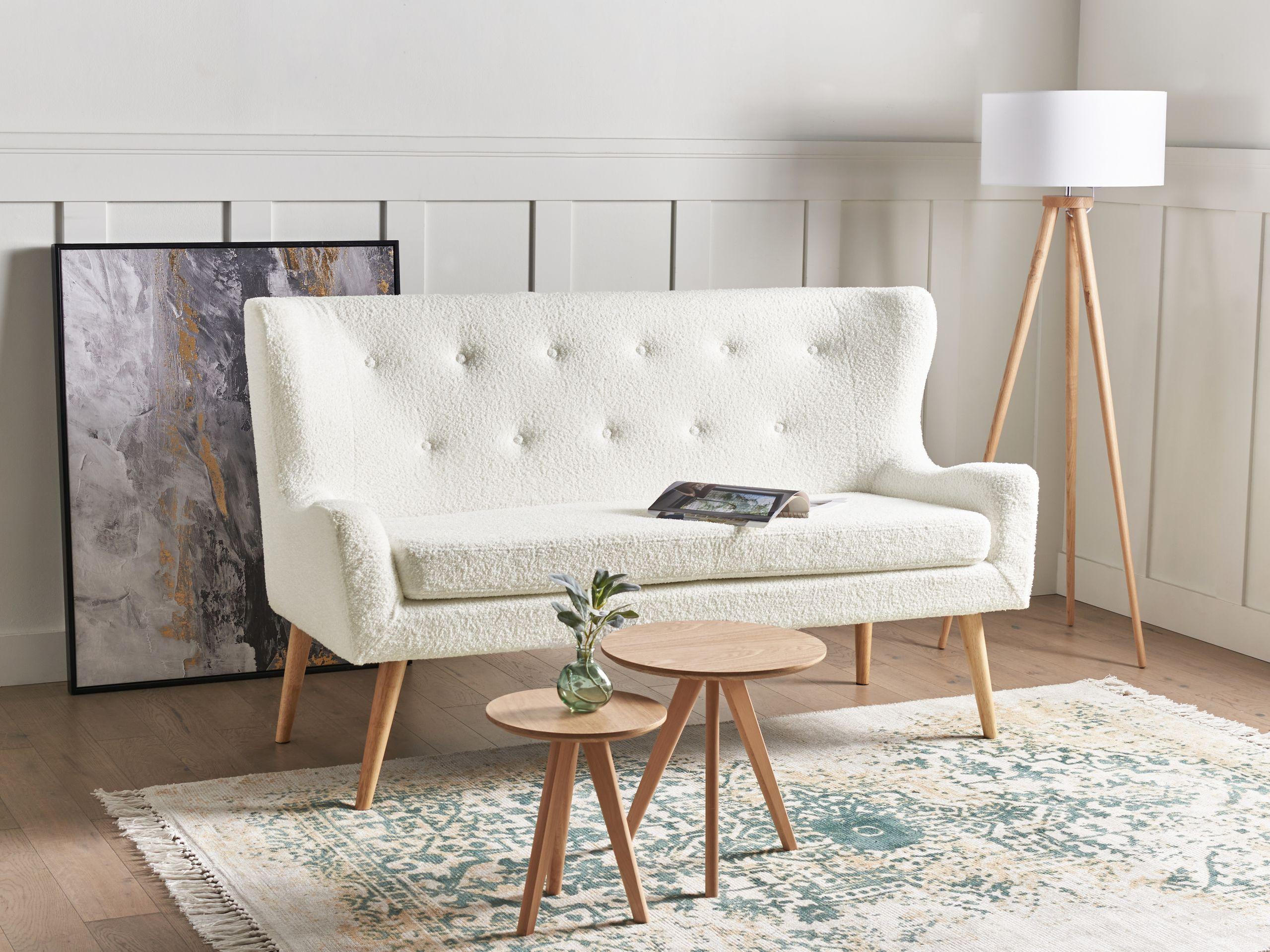 Beliani 2 Sitzer Sofa aus Bouclé Retro SKIBBY