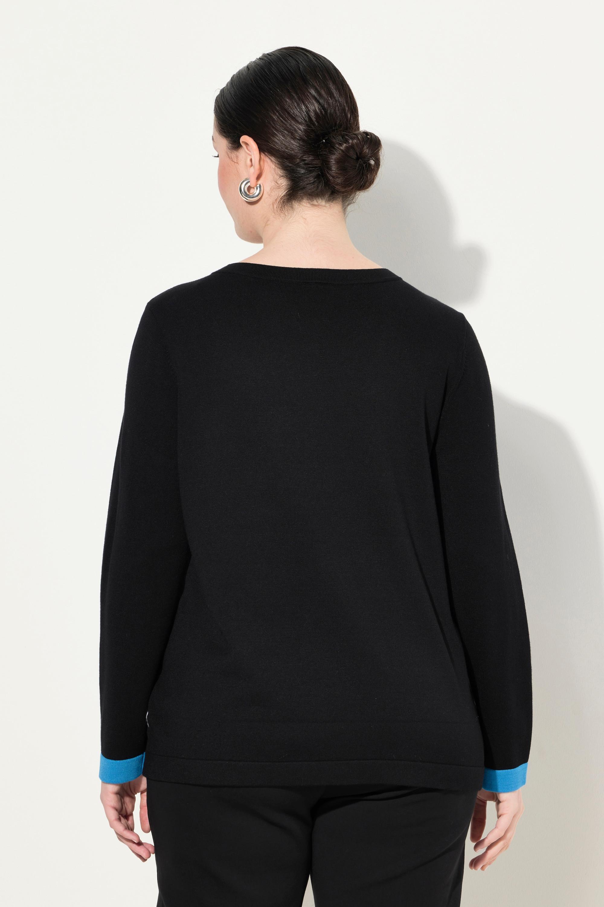 Ulla Popken Pullover, Rundhals, Langarm