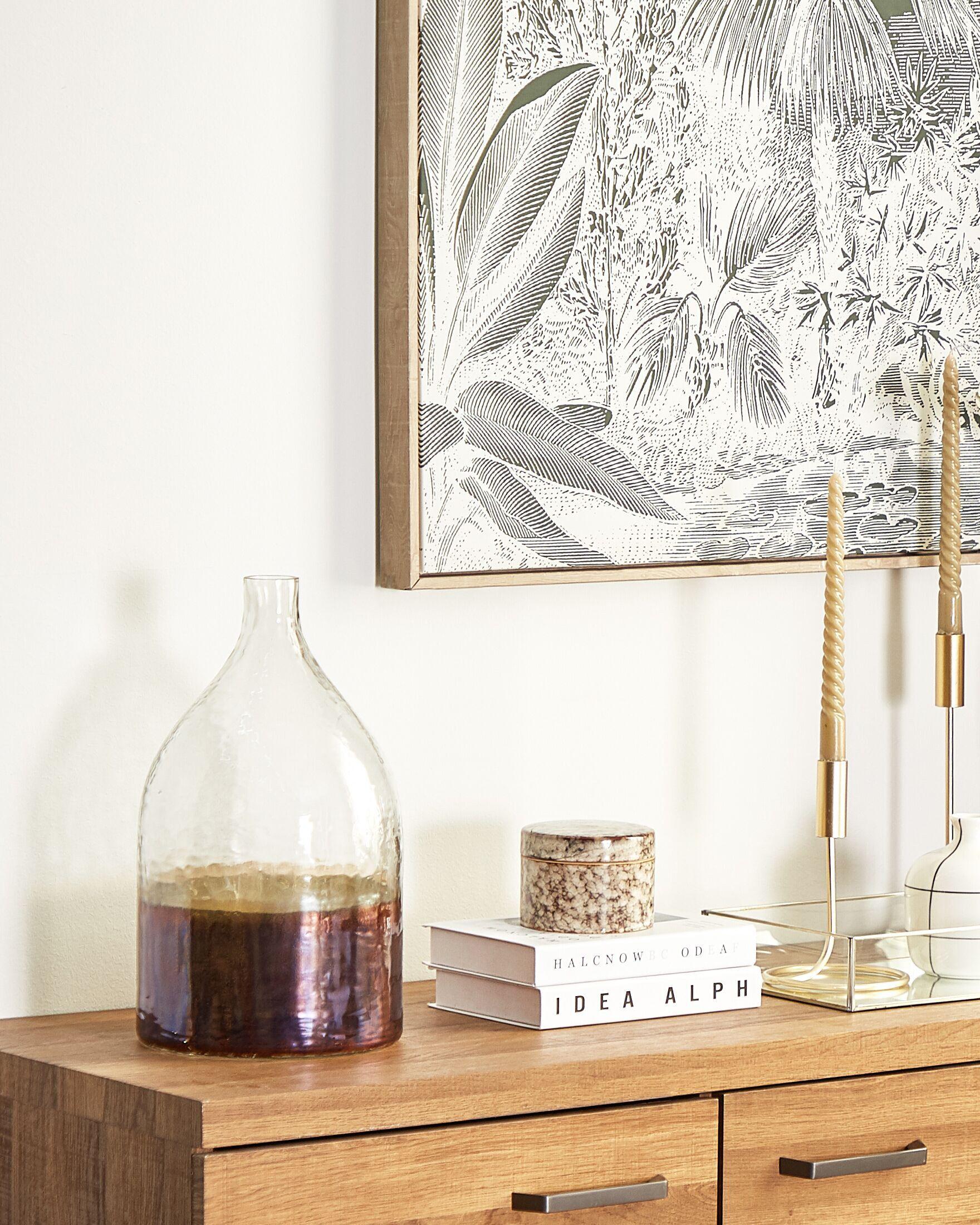 Beliani Blumenvase aus Glas Modern KULCHA