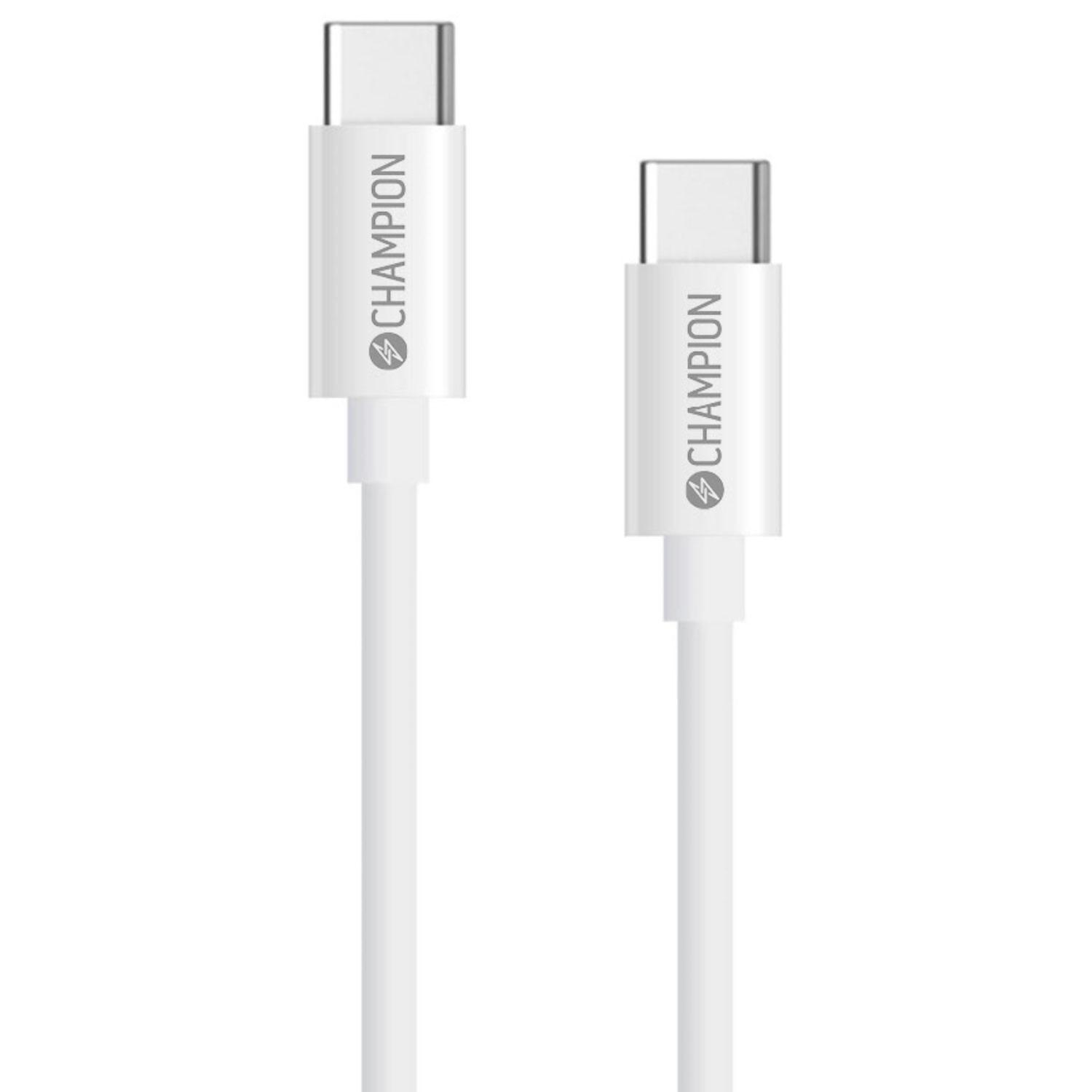 Champion USB-C-Kabel 60 W 2 m Weiß