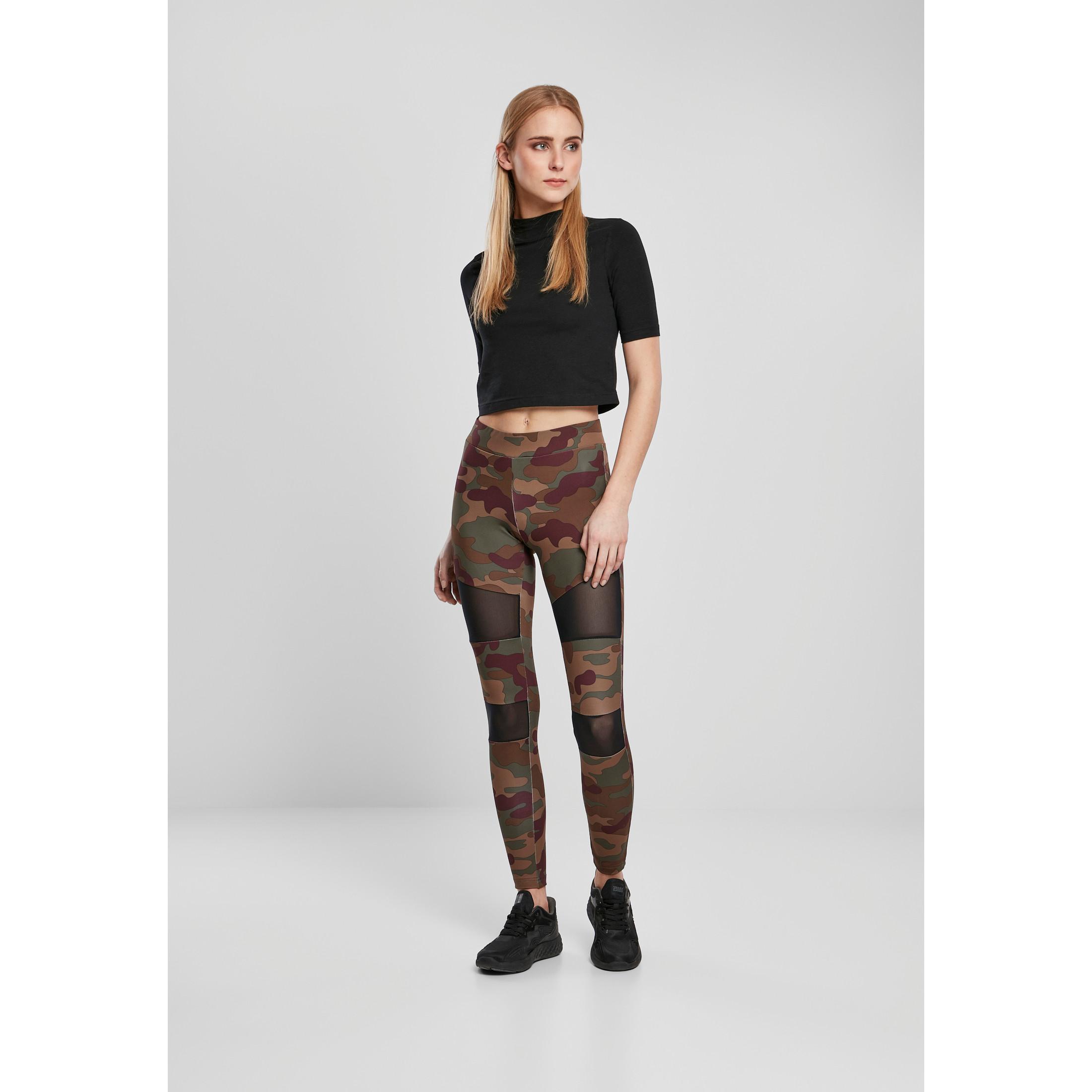 URBAN CLASSICS leggings damen camo tech mesh