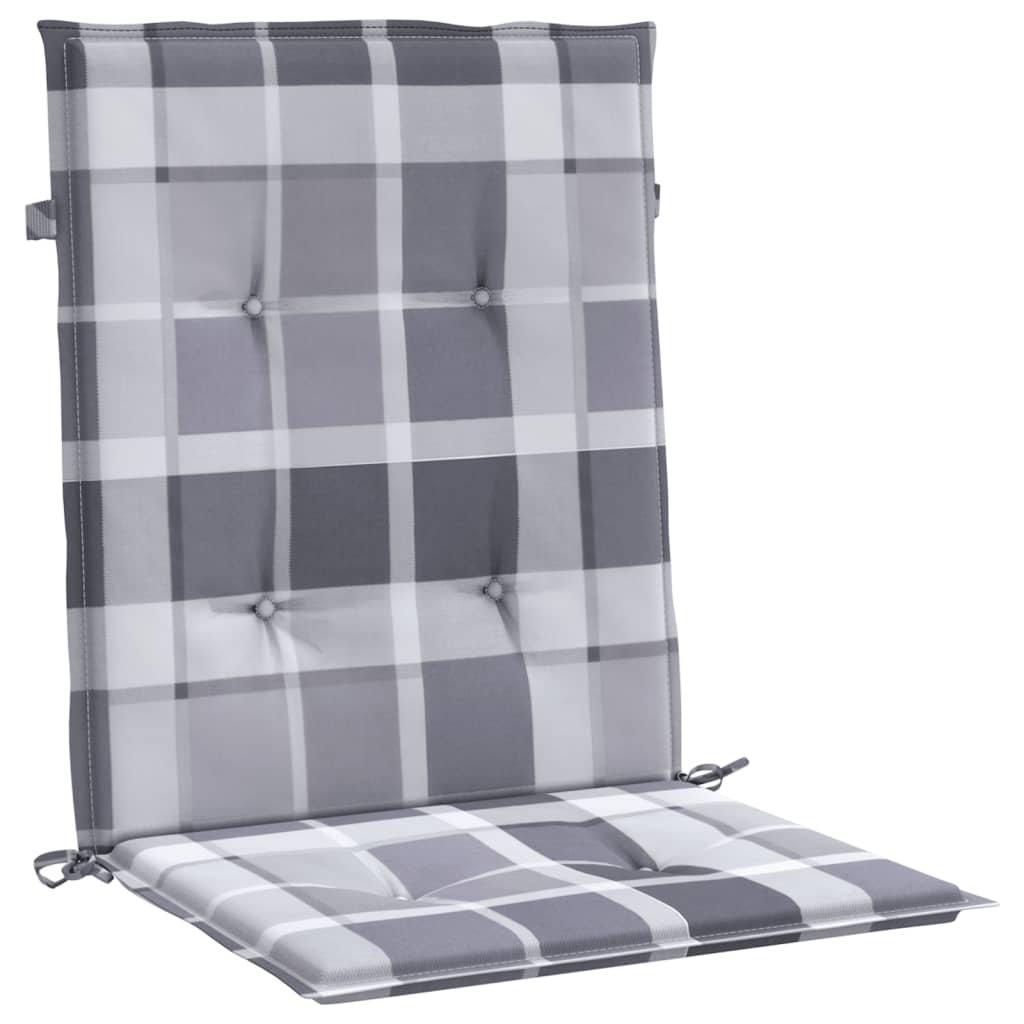 VidaXL Gartenstuhlauflagen 4 Stk. Karomuster 100x50x3 cm