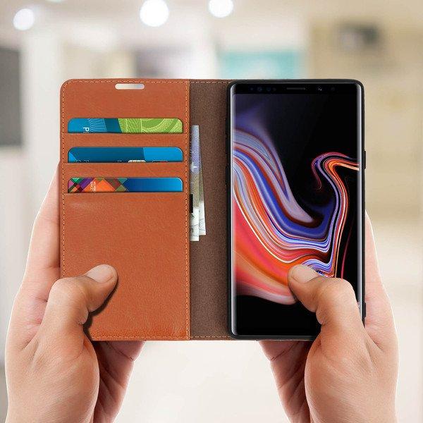 Avizar Cover Echtleder Galaxy Note 9 Kupfer