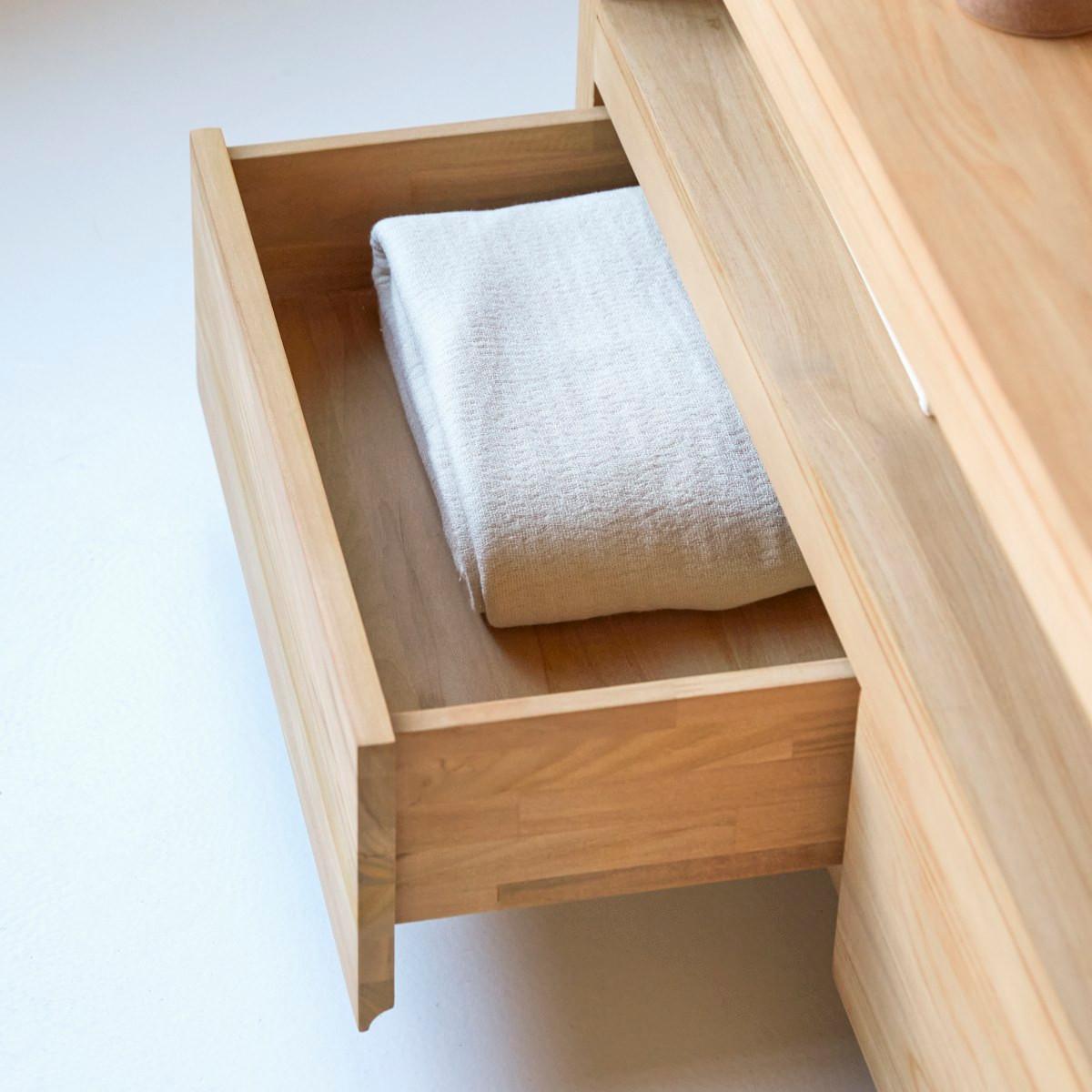 Tikamoon TV Schrank aus massivem Teakholz 180 cm Anoa