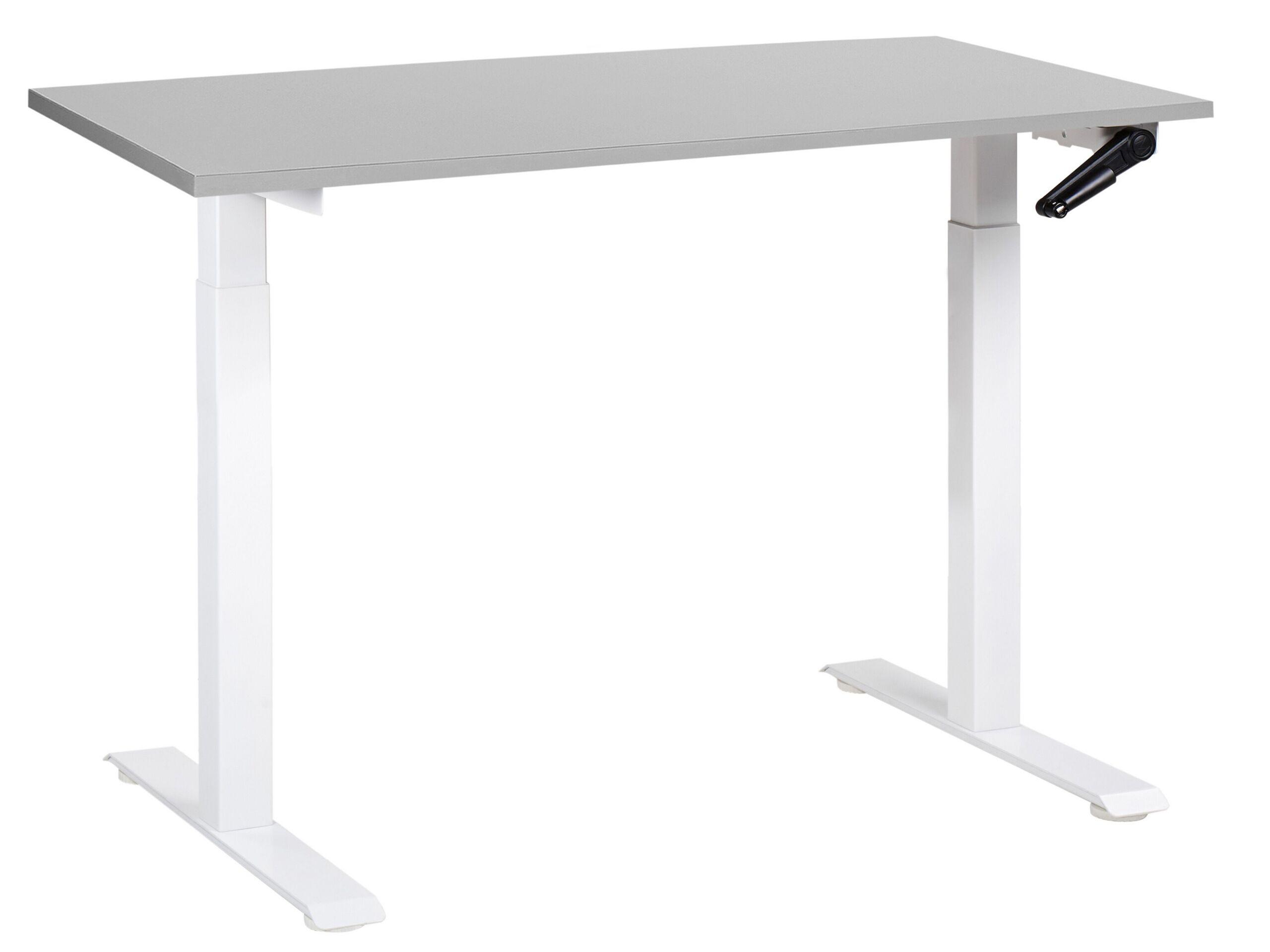 Beliani Schreibtisch manuell höhenverstellbar aus Faserplatte Modern DESTINES