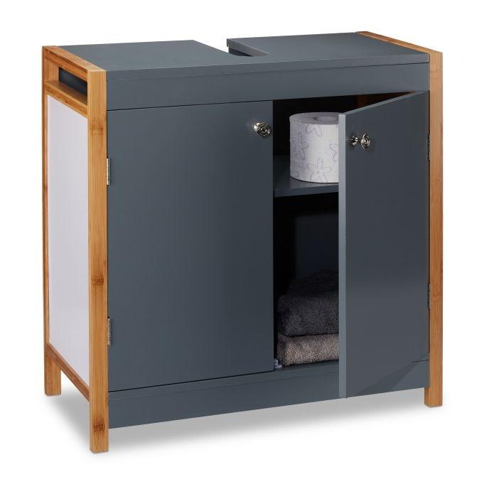 B2X Waschbeckenunterschrank mit Bambusrahmen