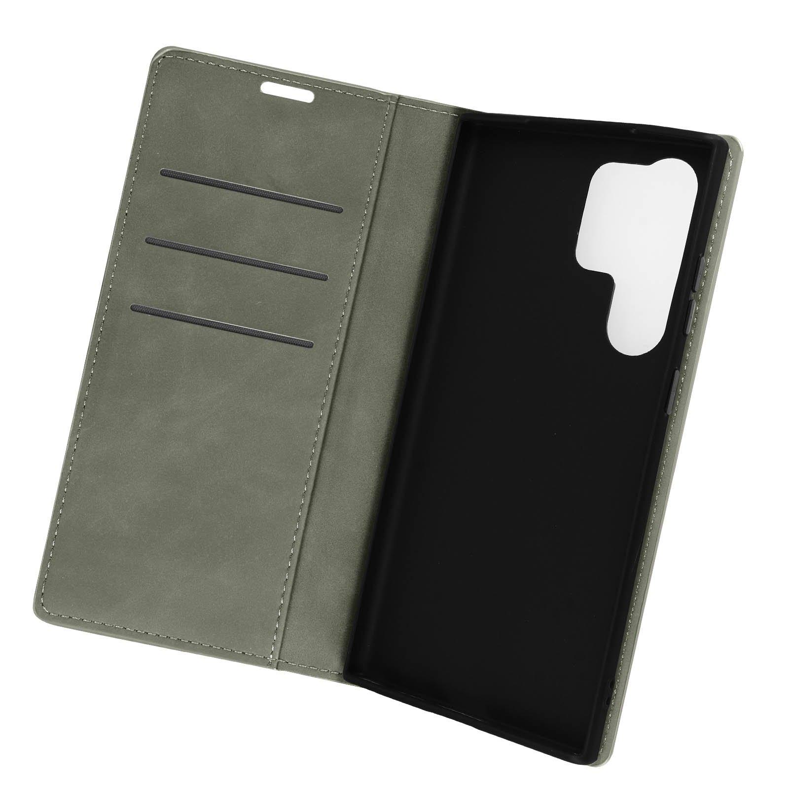 Avizar Wallet Hülle Samsung S23 Ultra Grau