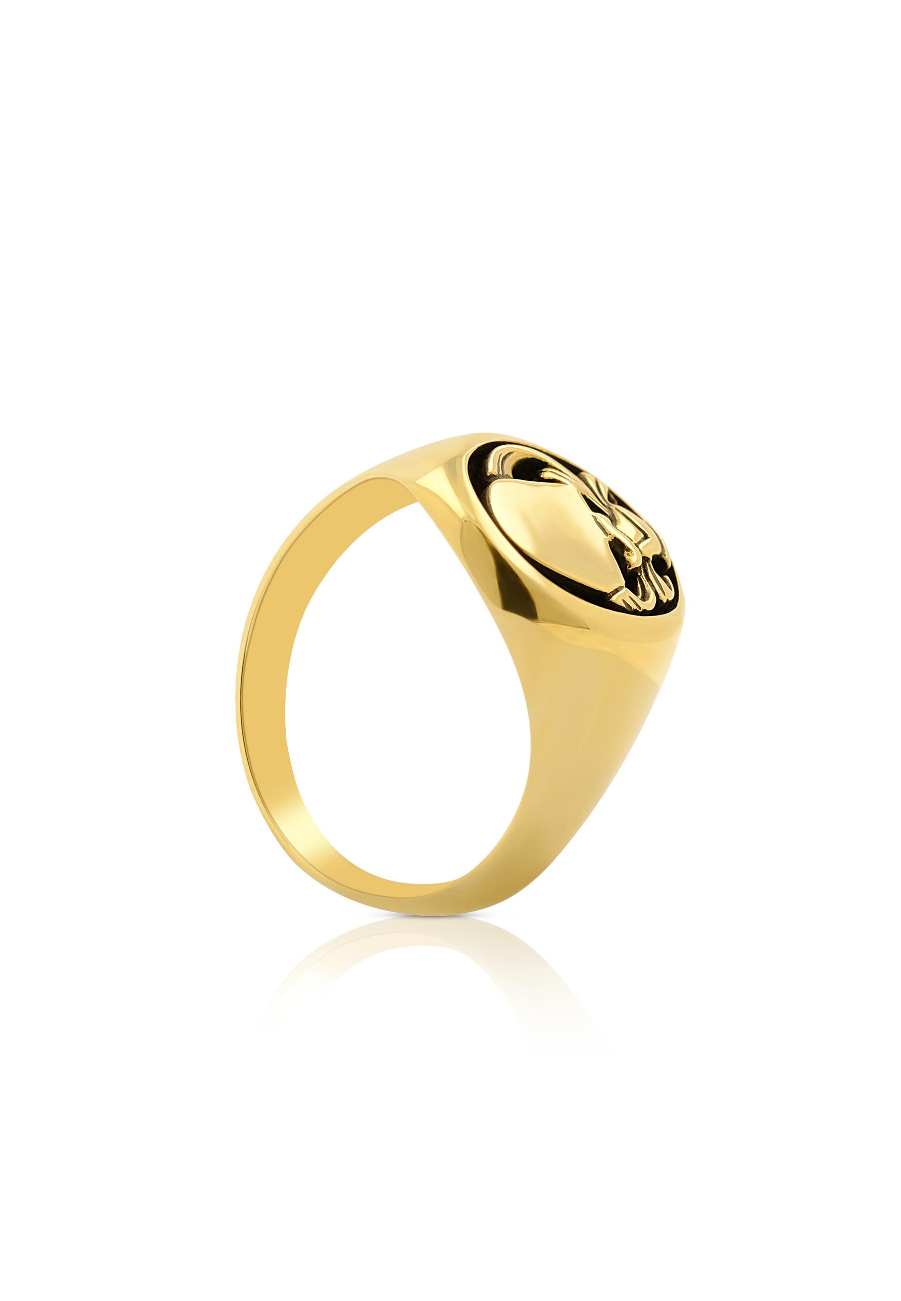 MUAU Schmuck Wappenring Gelbgold 750