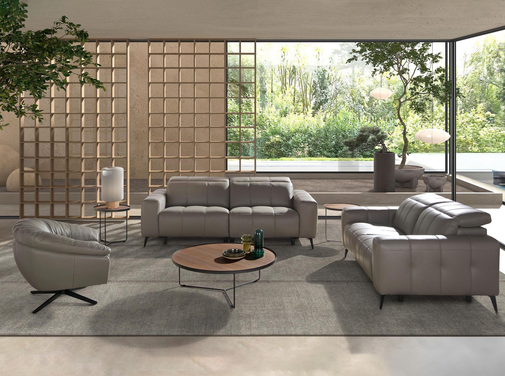 ANGEL CERDA 2-sitziges relaxsofa in leder