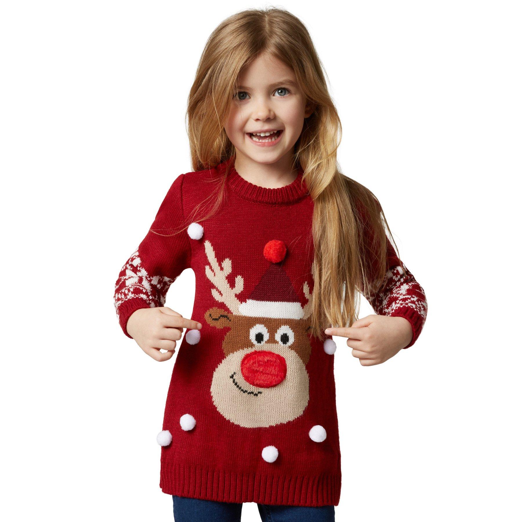 Tectake Weihnachtspullover Rudi Rentier für Kinder