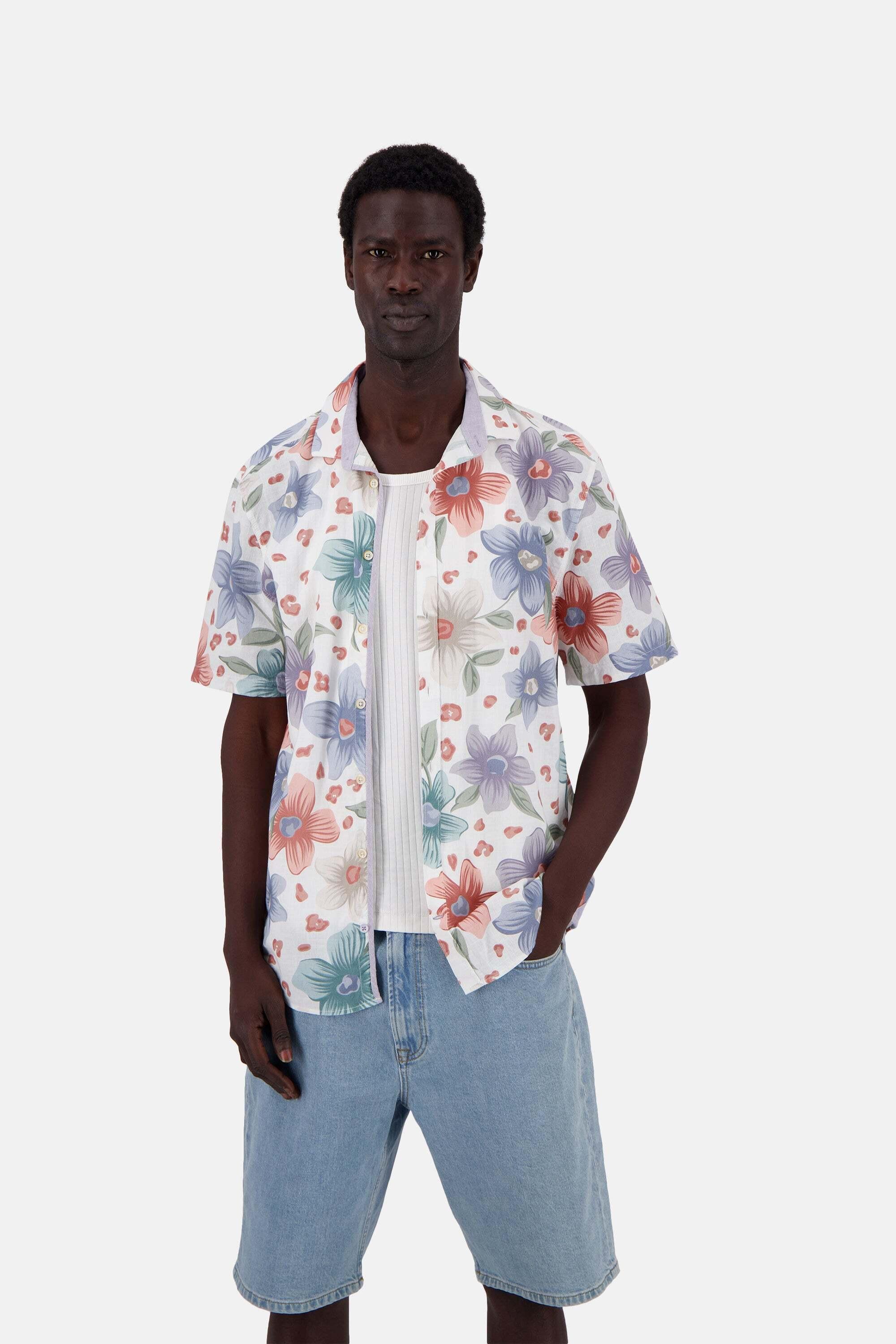 Colours & Sons Kurzarmhemd mit Blumenmuster