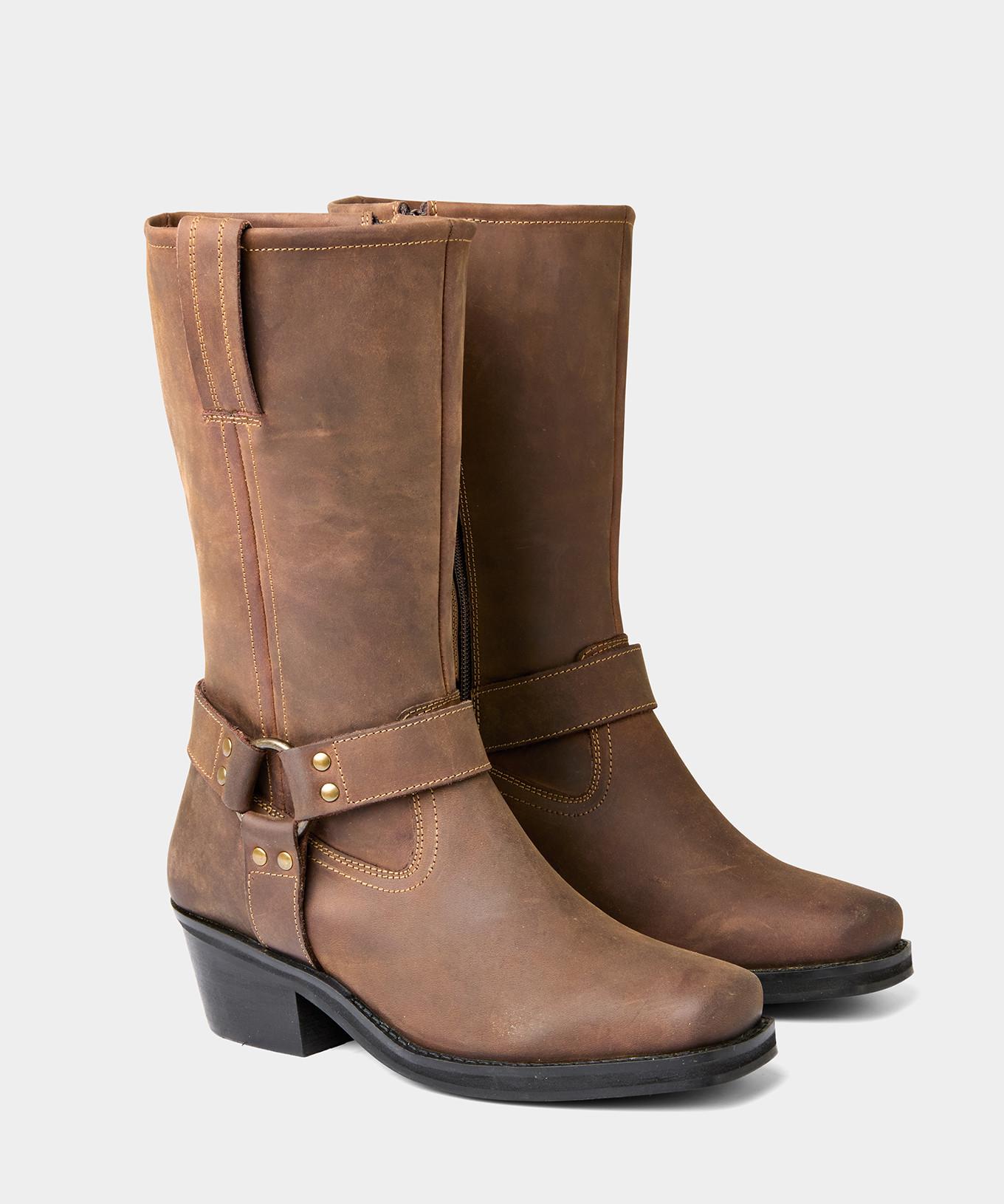 Joe Browns Hellbraune Lederreitstiefel