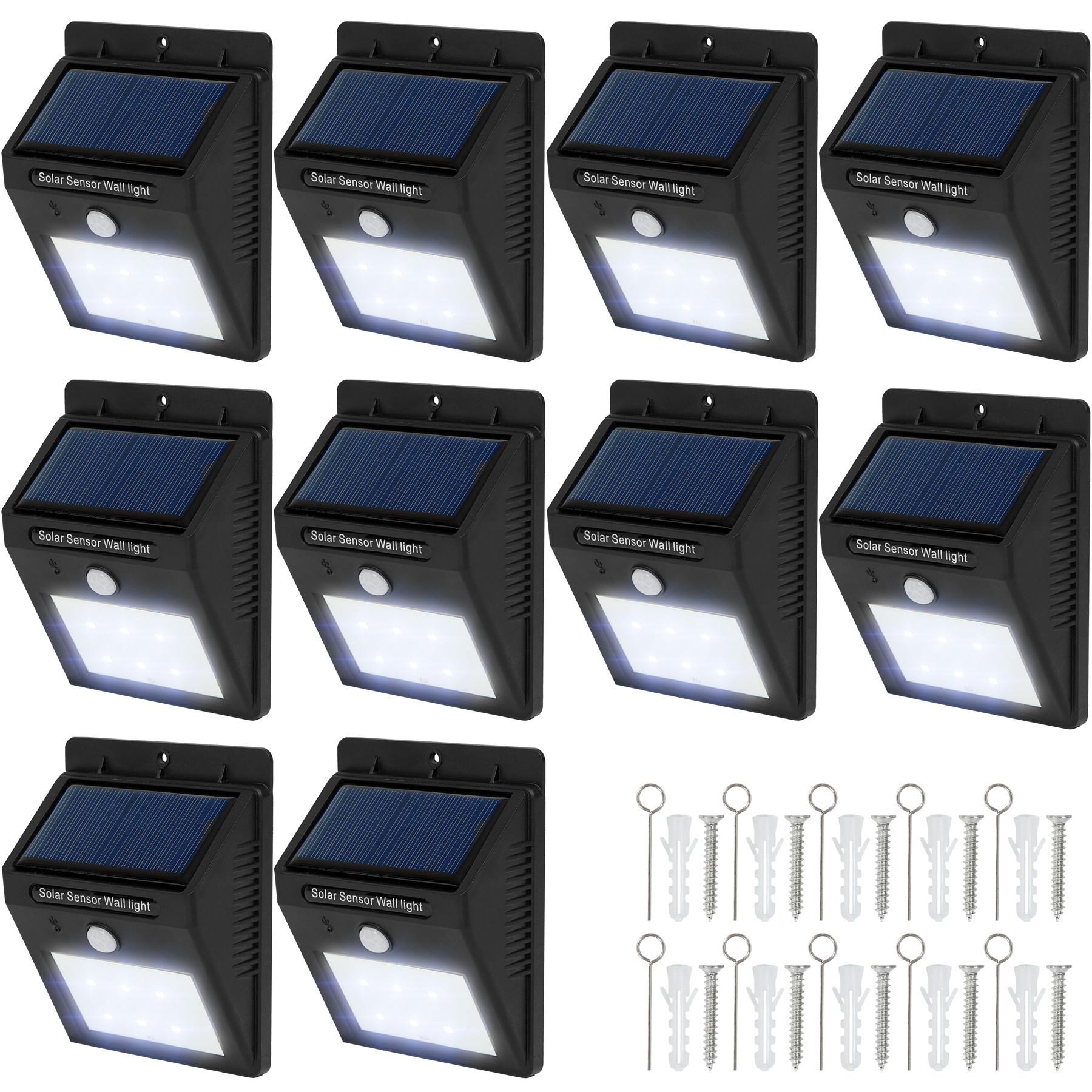 Tectake 10 LED Solar Leuchten mit Bewegungsmelder