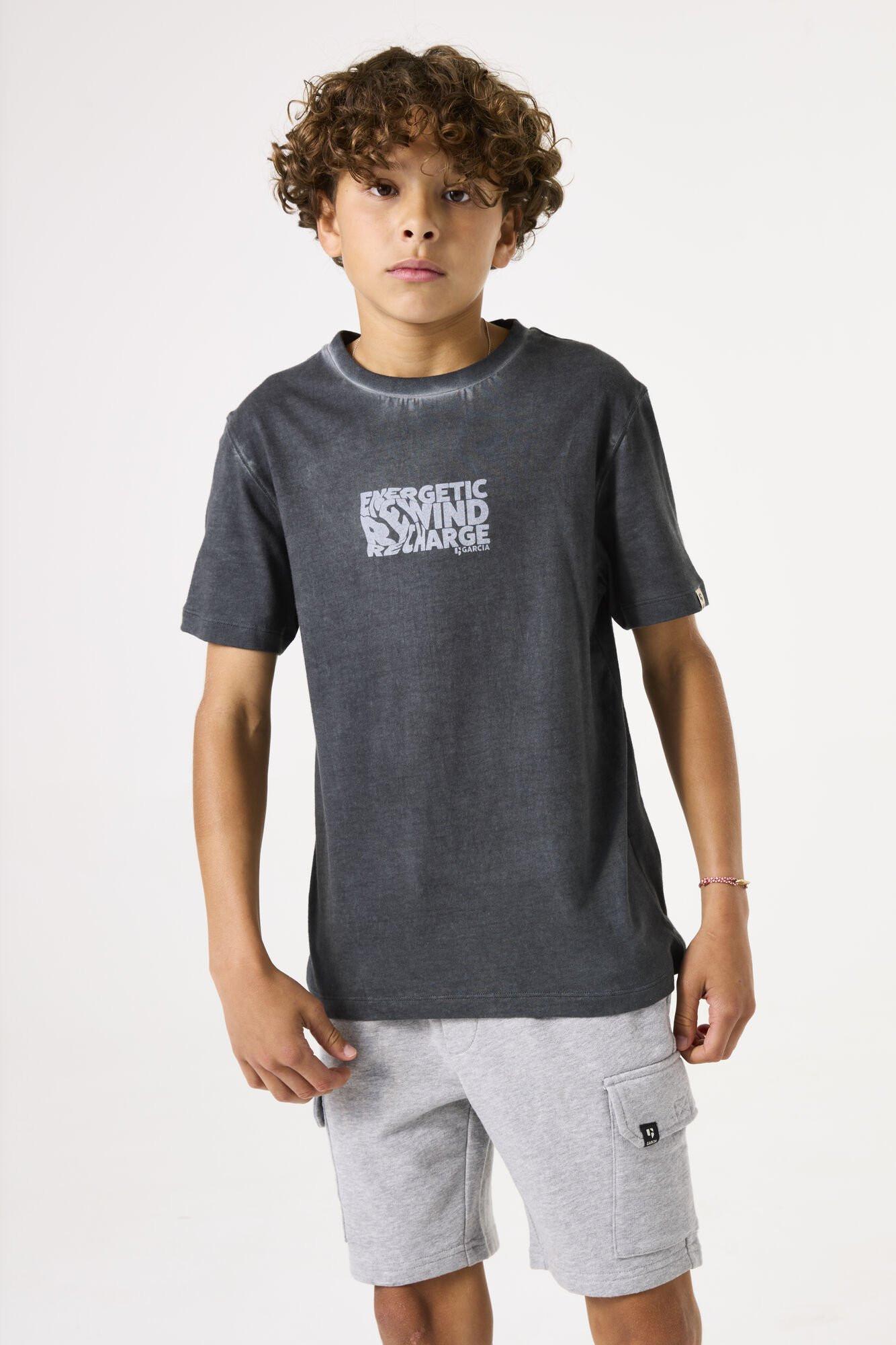GARCIA Jungen T-Shirt charcoral