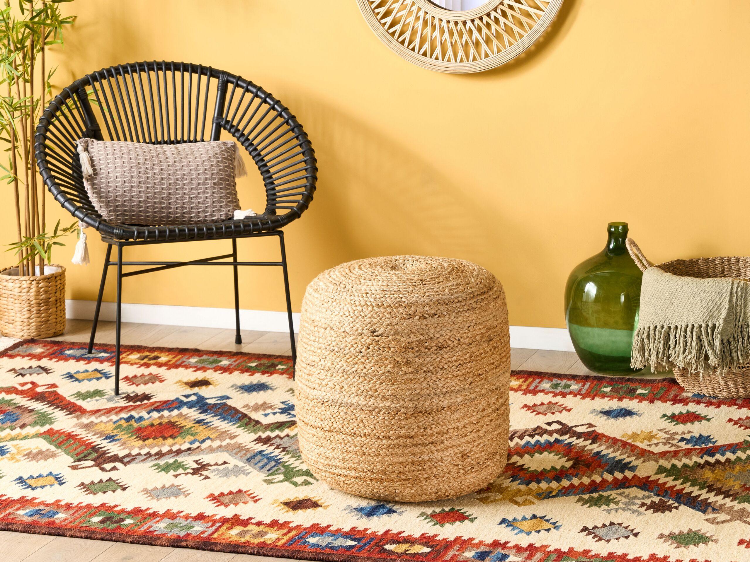 Beliani Pouf aus Jute Boho DALAMA
