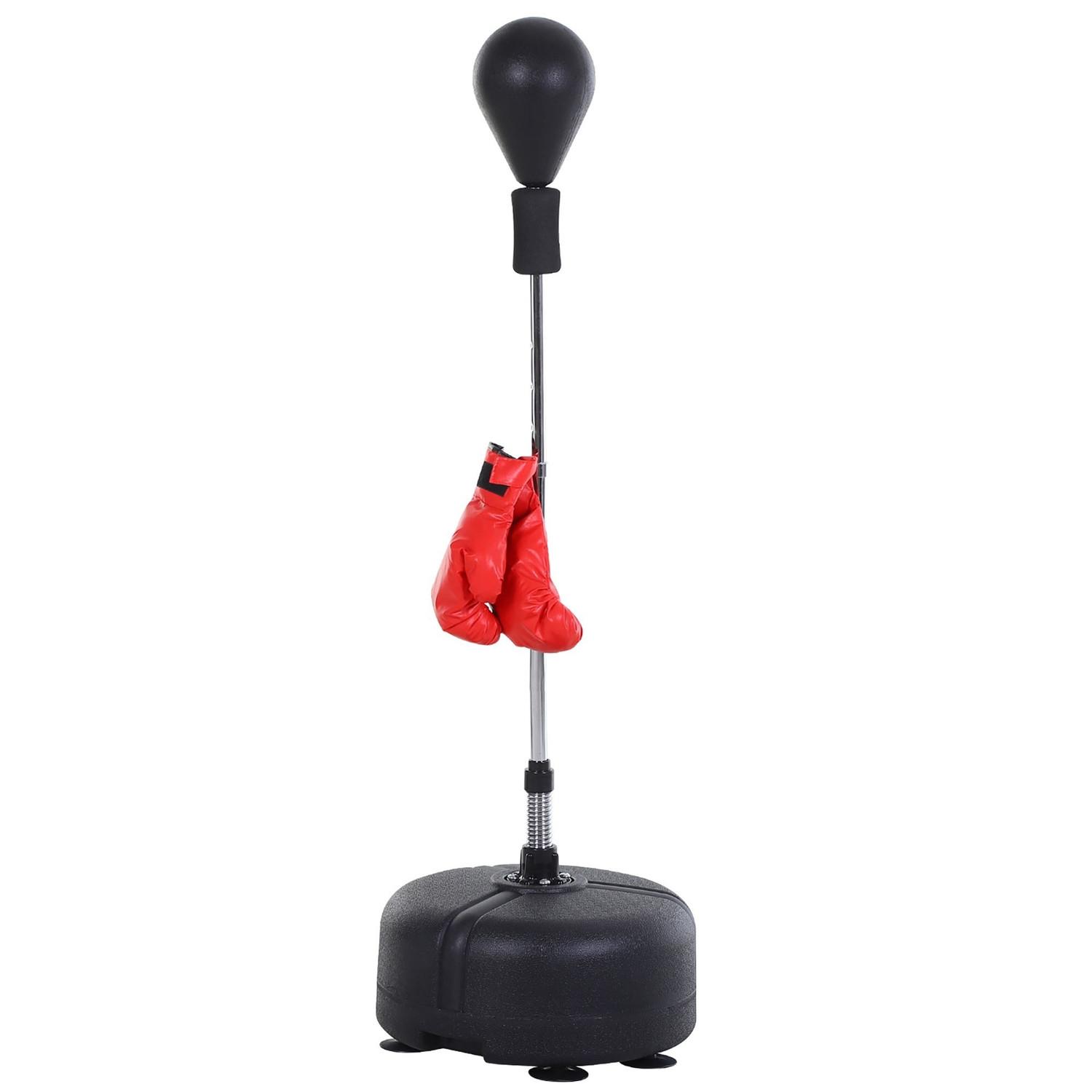 Northio Punchingball Set Standbox Training Set 136-154 Cm Höhenverstellbar Mit 1 Paar Handschuhe Geeignet Für Profis Und Anfänger Schwarz