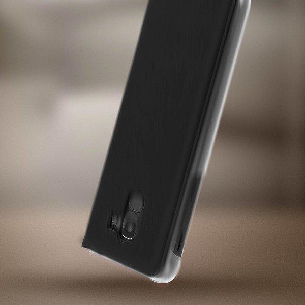 Avizar Flip Book Cover für Galaxy J6 Schwarz