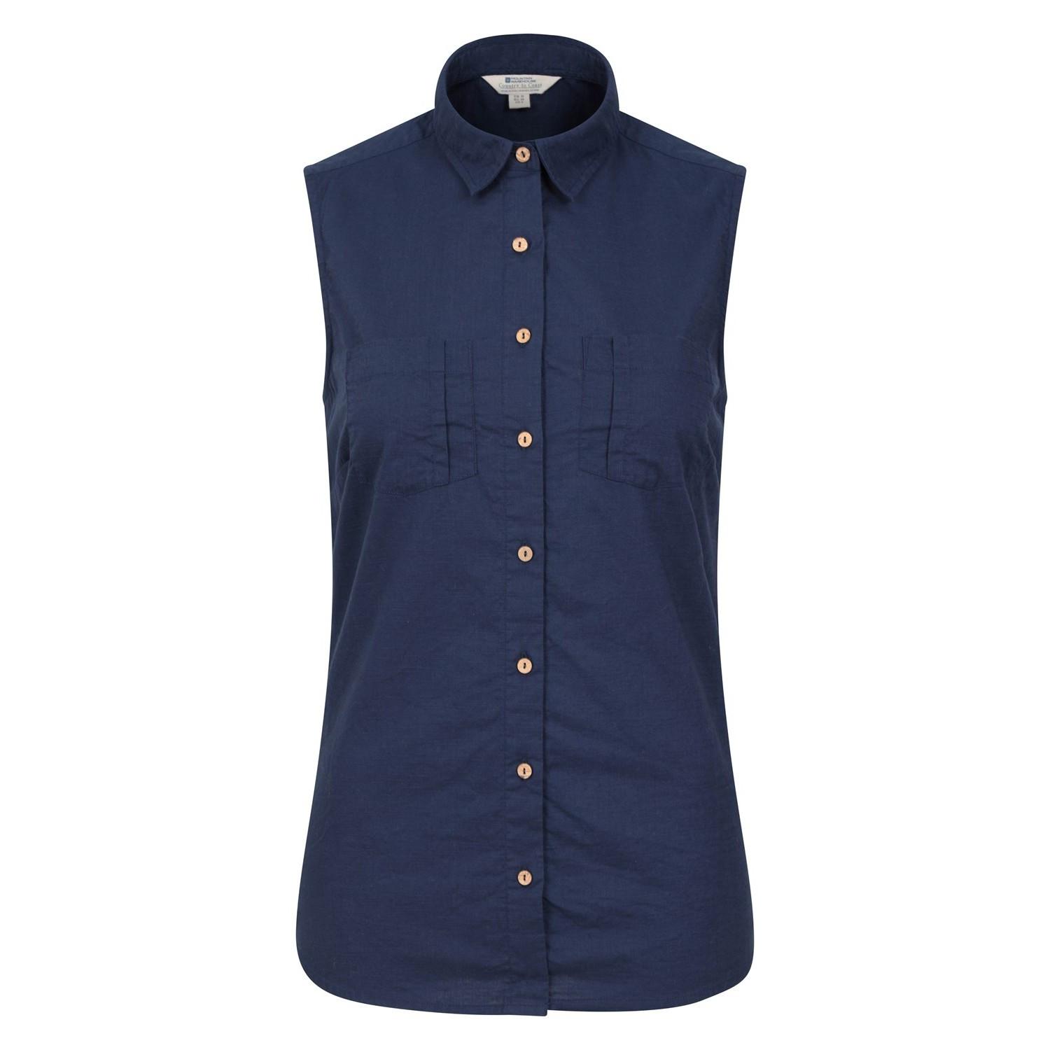 Mountain Warehouse Ärmelloses Hemd mit Button-Down-Kragen