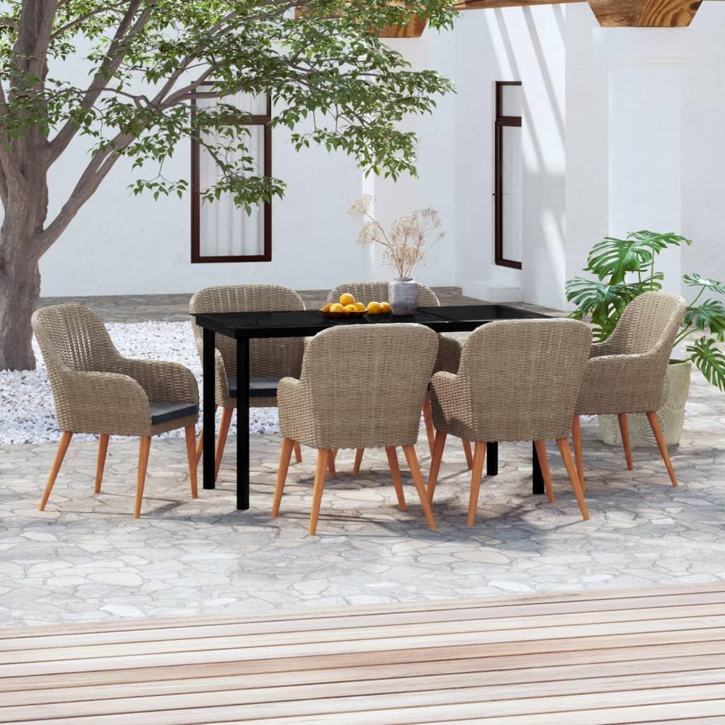 VidaXL Garten essgruppe poly-rattan